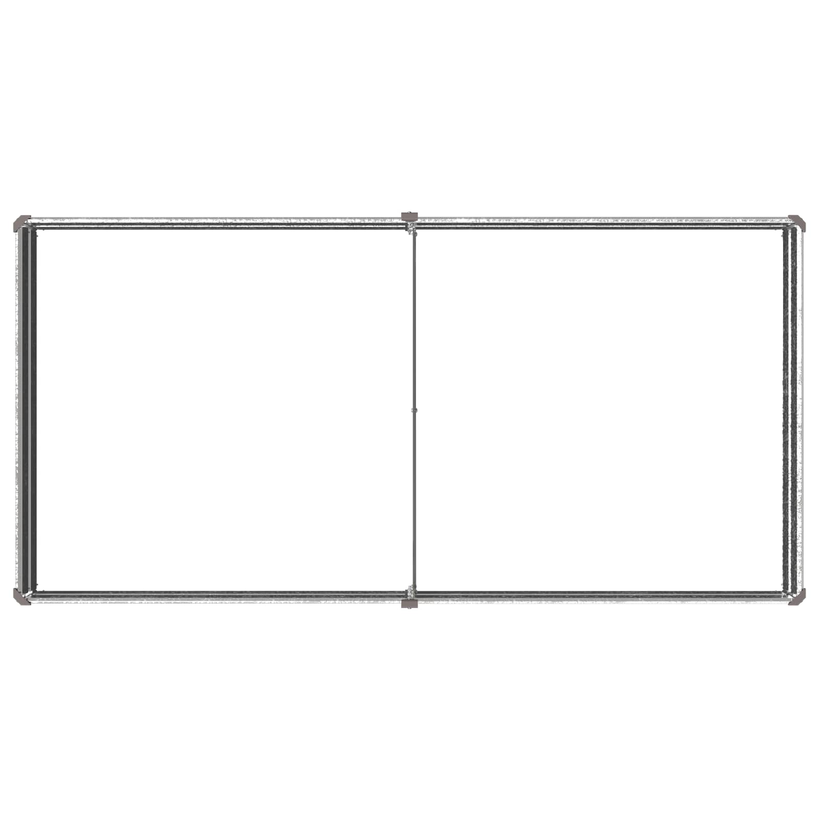 Υψωμένο Κρεβάτι Κήπου Ασημί 160 x 80 x 24 εκ. γαλβανισμένο