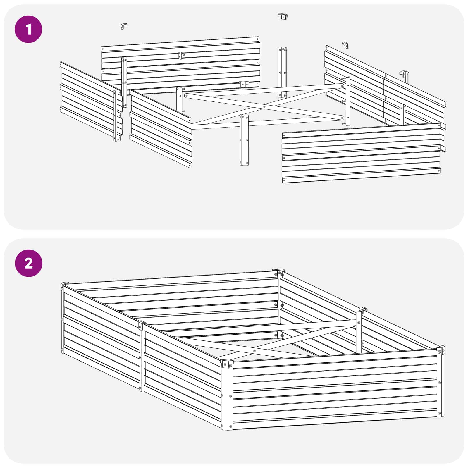 Υψωμένο Κρεβάτι Κήπου Σκ rusty 160 x 80 x 24 εκ. κοντόν - Pakobazaar
