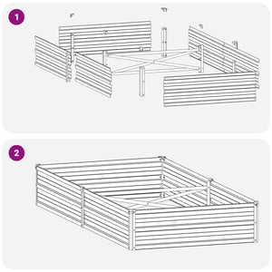 Υψωμένο Κρεβάτι Κήπου Σκ rusty 160 x 80 x 24 εκ. κοντόν - Pakobazaar
