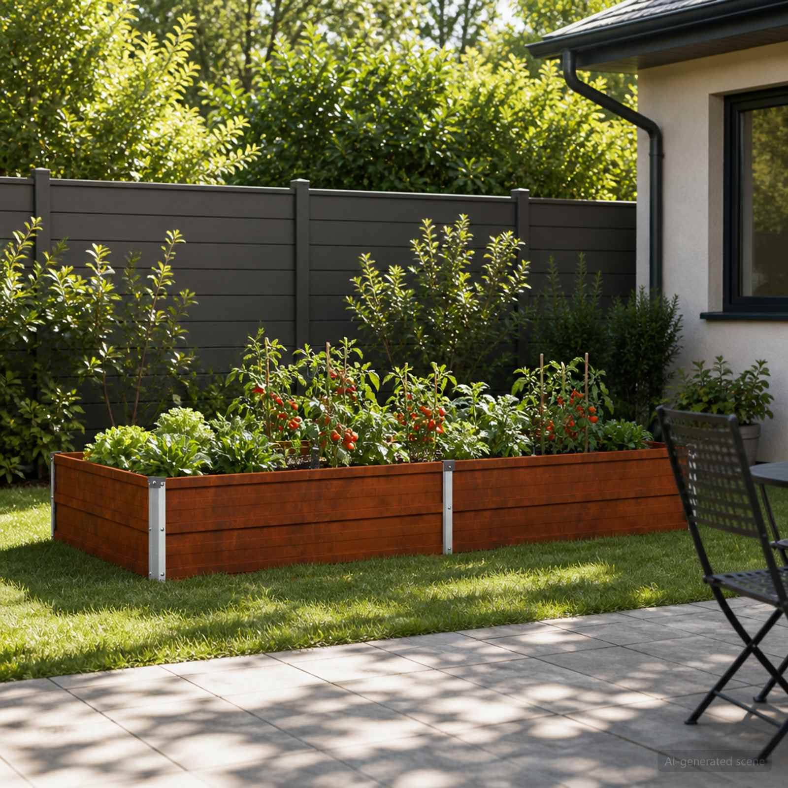 Υψωμένο Κρεβάτι Κήπου Σκ rusty 160 x 80 x 24 εκ. κοντόν - Pakobazaar