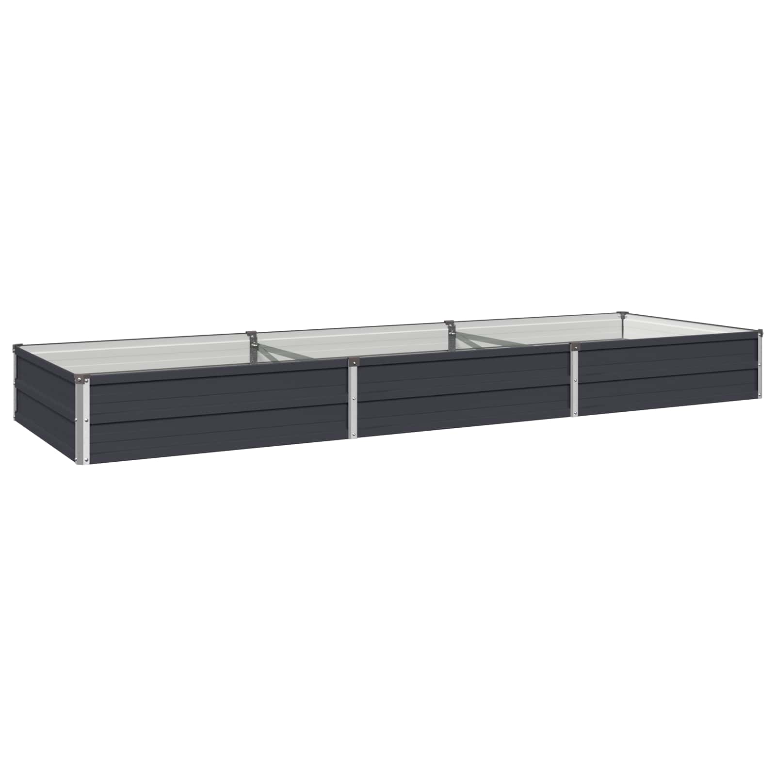 Υψωμένο Κρεβάτι Κήπου Ανθρακί 240 x 80 x 24 εκ.