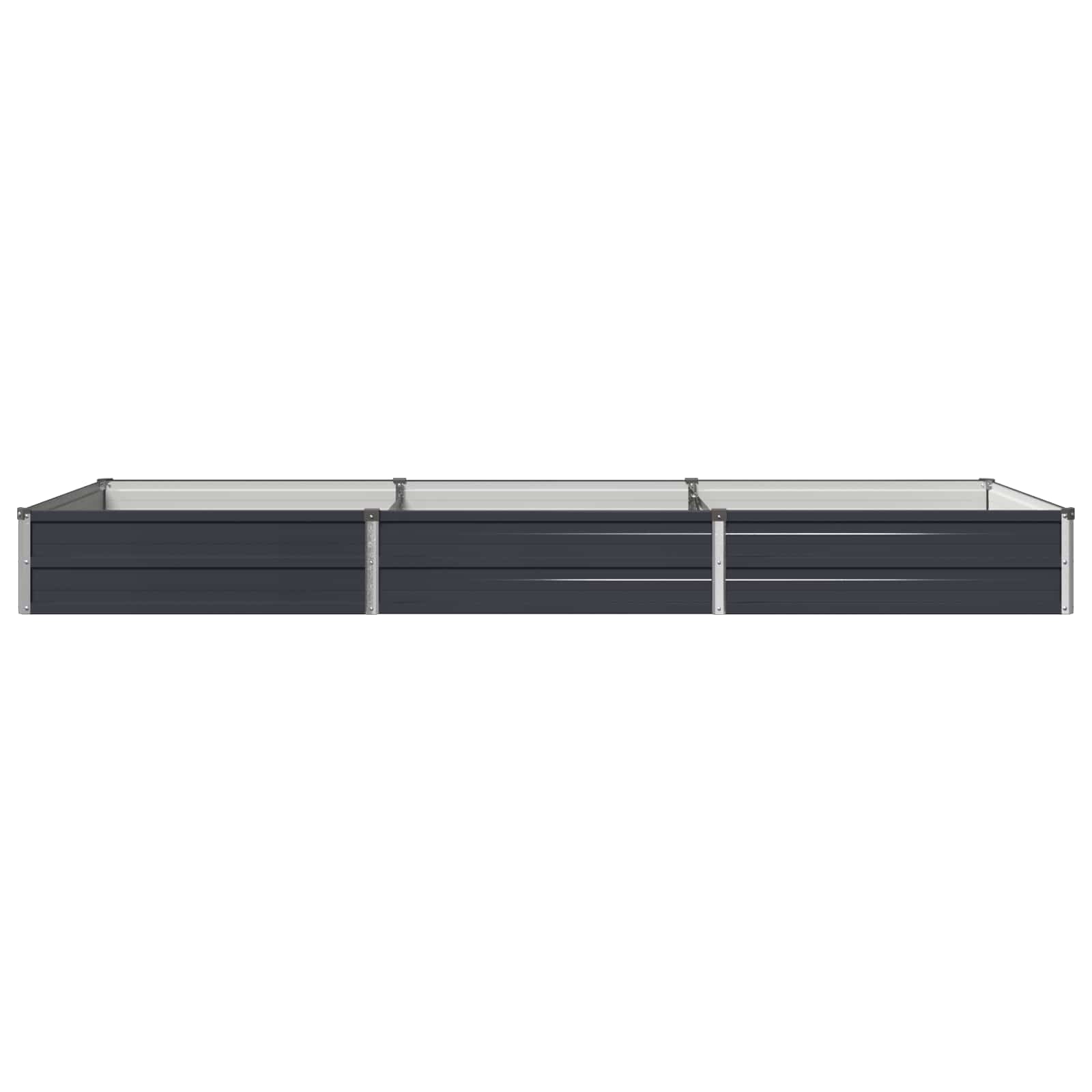Υψωμένο Κρεβάτι Κήπου Ανθρακί 240 x 80 x 24 εκ.