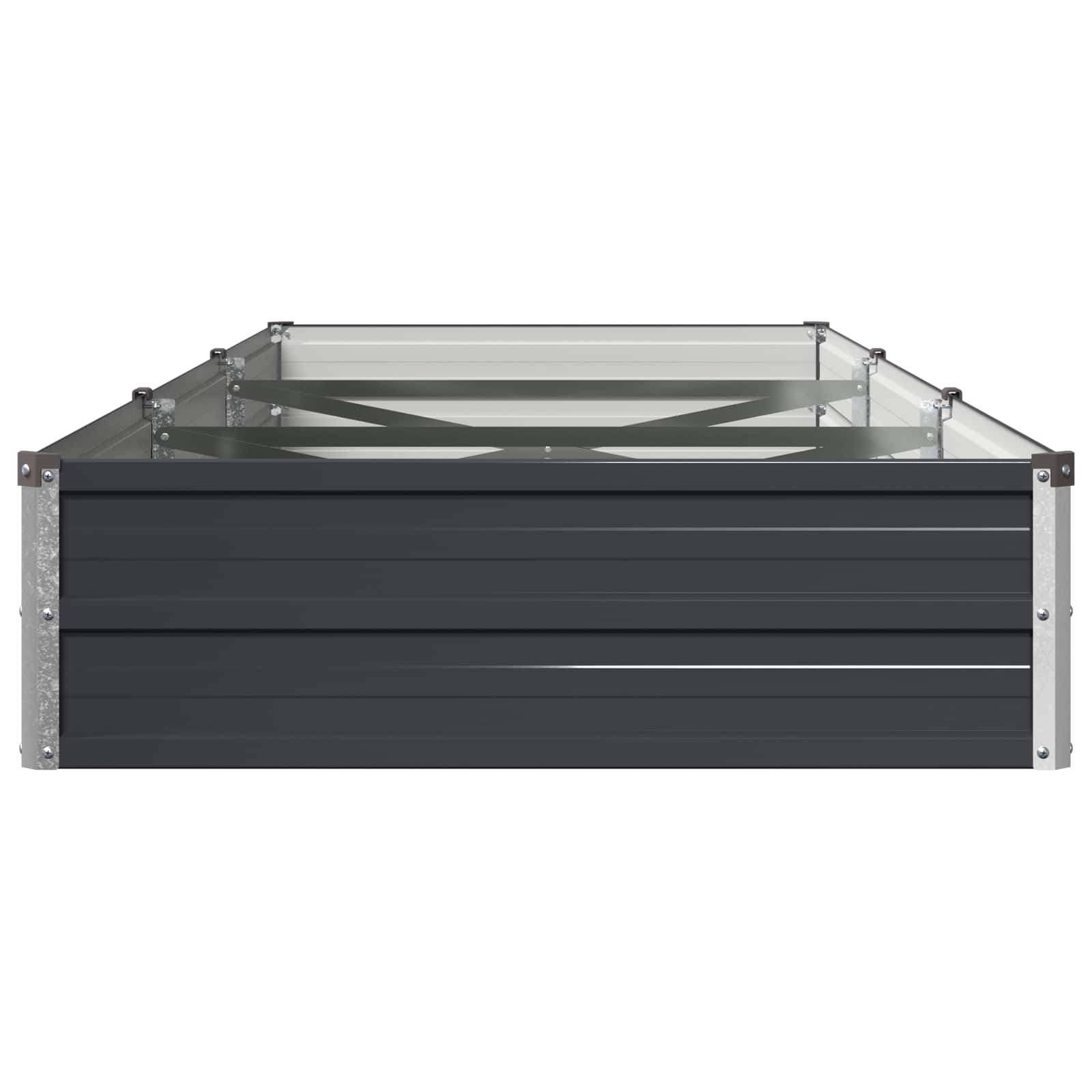Υψωμένο Κρεβάτι Κήπου Ανθρακί 240 x 80 x 24 εκ.