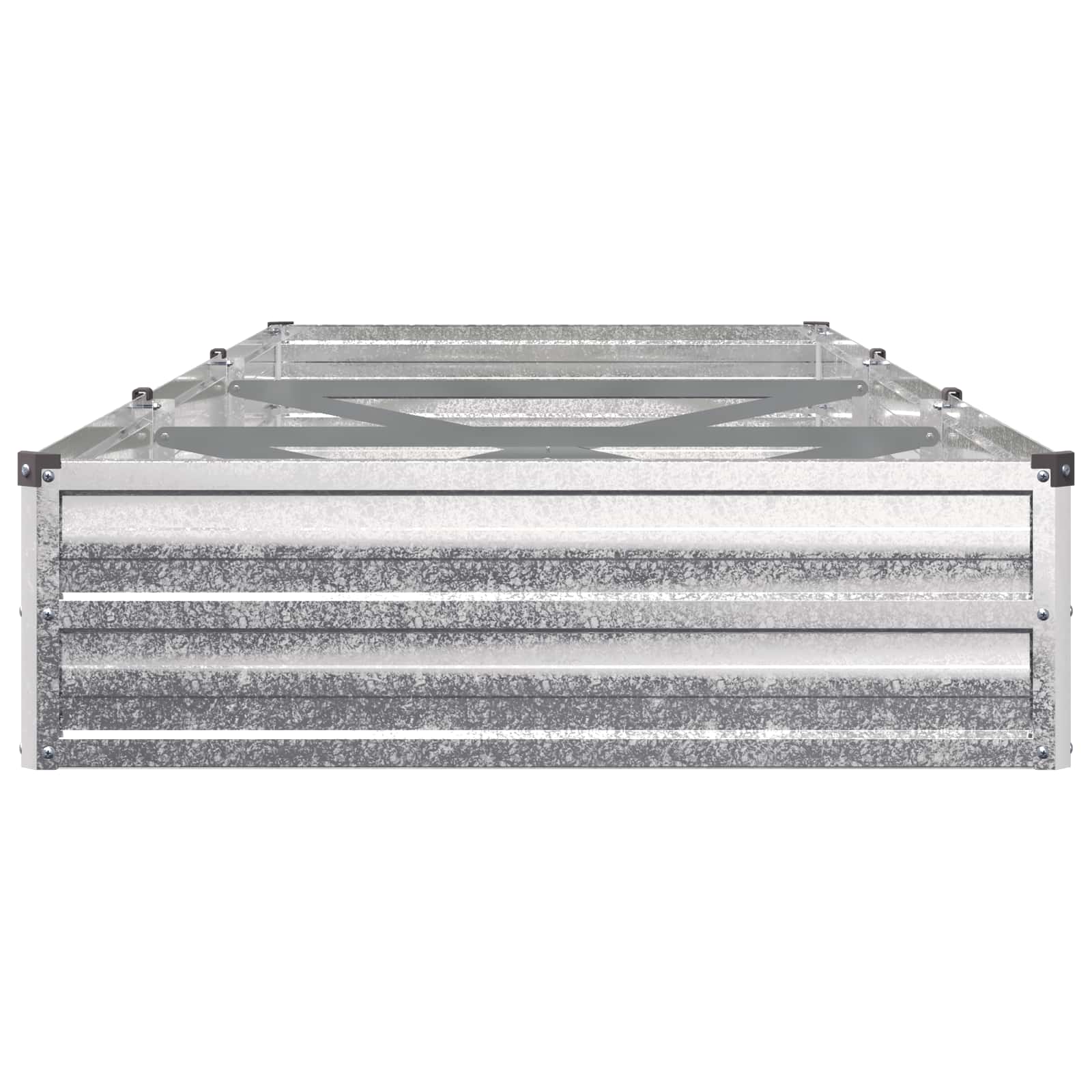 Υψωμένο Κρεβάτι Κήπου Ασημί 240 x 80 x 24 εκ. γαλβανισμένο - Pakobazaar