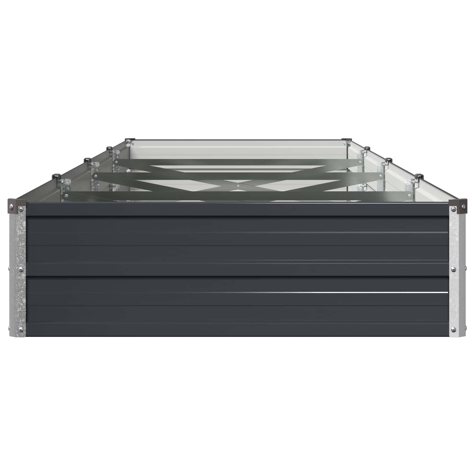 Υψωμένο Κρεβάτι Κήπου Ανθρακί 320 x 80 x 24 εκ.