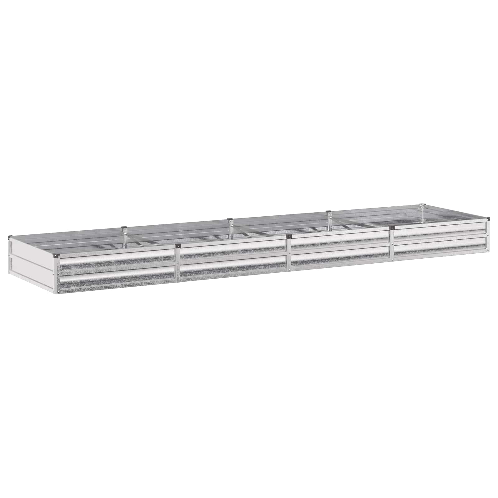 Υψωμένο Κρεβάτι Κήπου Ασημί 320 x 80 x 24 εκ. γαλβανισμένο - Pakobazaar