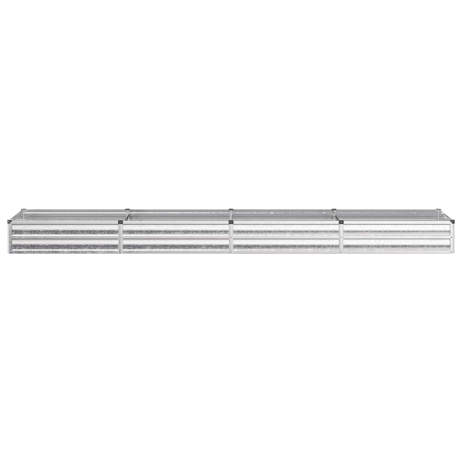 Υψωμένο Κρεβάτι Κήπου Ασημί 320 x 80 x 24 εκ. γαλβανισμένο - Pakobazaar