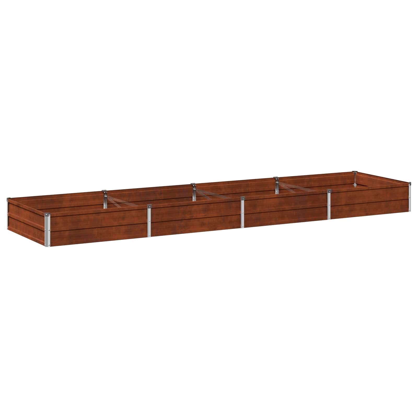 Υψωμένο Κρεβάτι Κήπου Σκ rusty 320 x 80 x 24 εκ. κοντόν