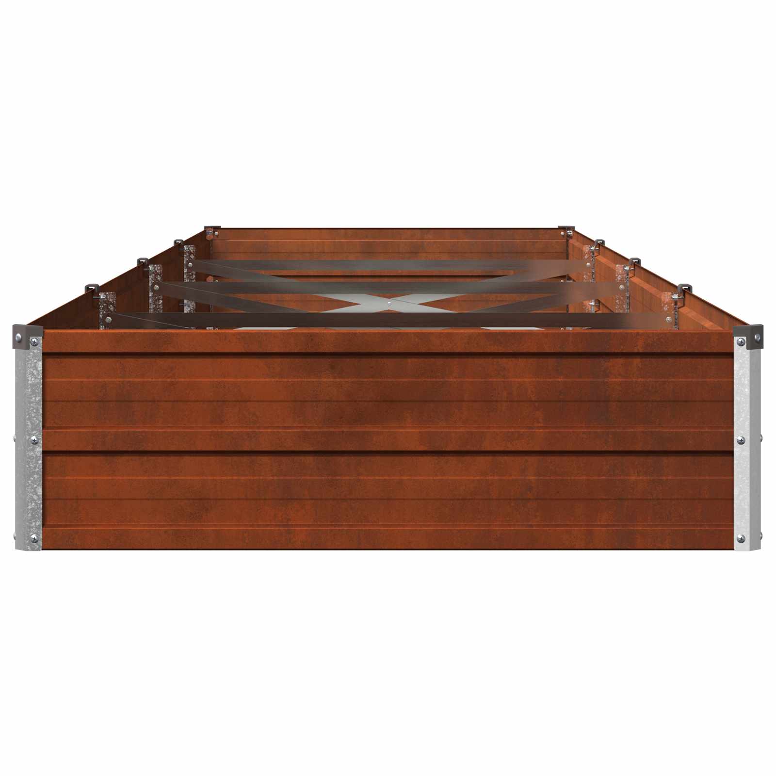 Υψωμένο Κρεβάτι Κήπου Σκ rusty 320 x 80 x 24 εκ. κοντόν