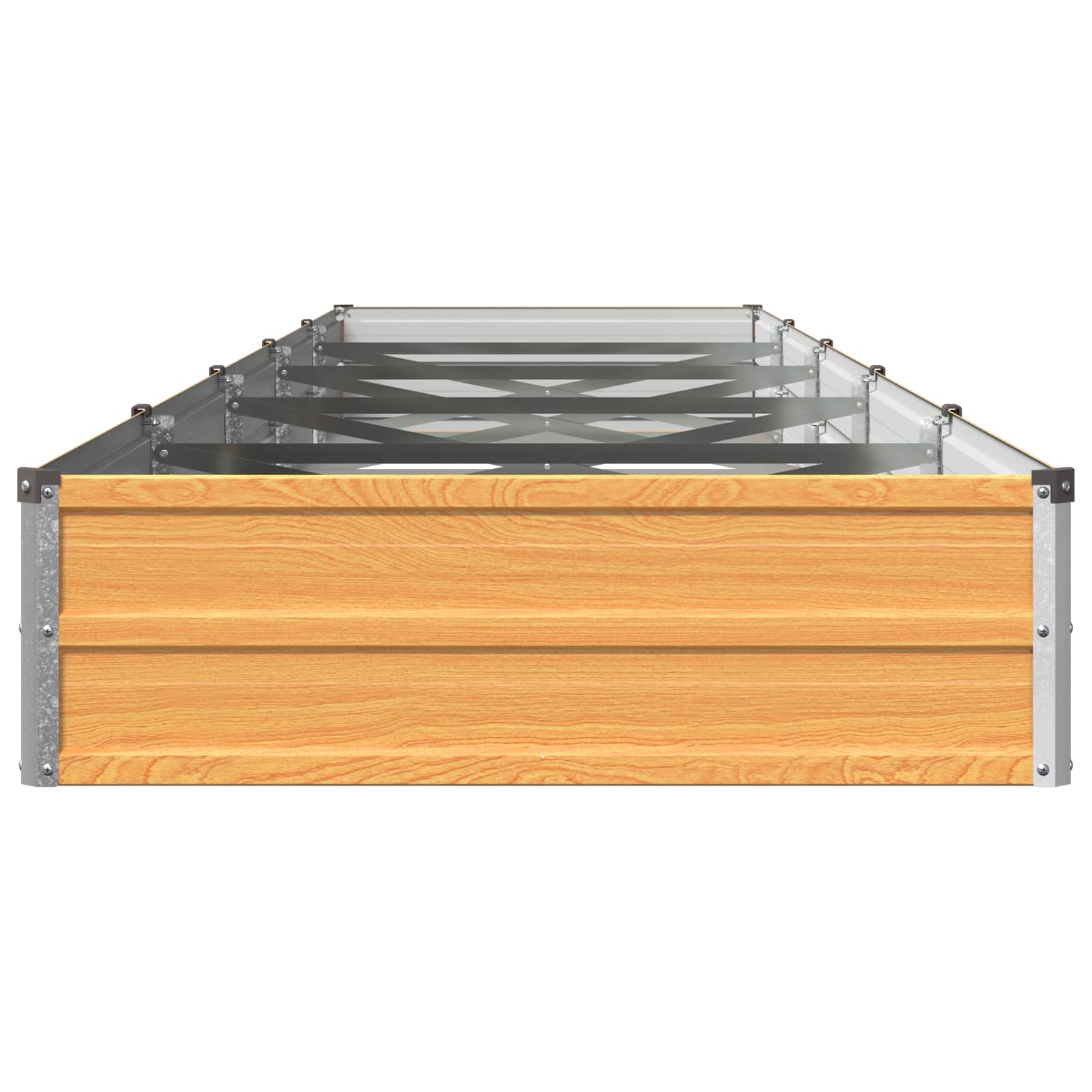 Υψωμένο Κρεβάτι Κήπου Φυσικό 400 x 80 x 24 εκ. - Pakobazaar