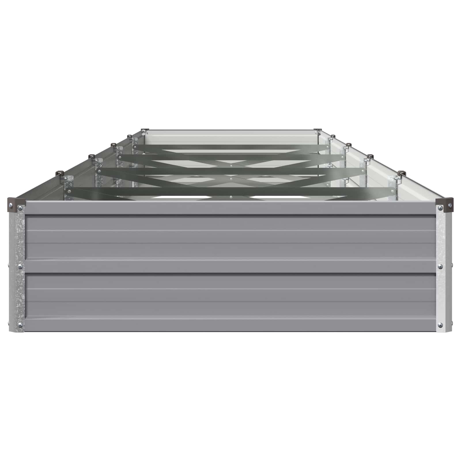 Υψωμένο Κρεβάτι Κήπου Γκρι 400 x 80 x 24 εκ.