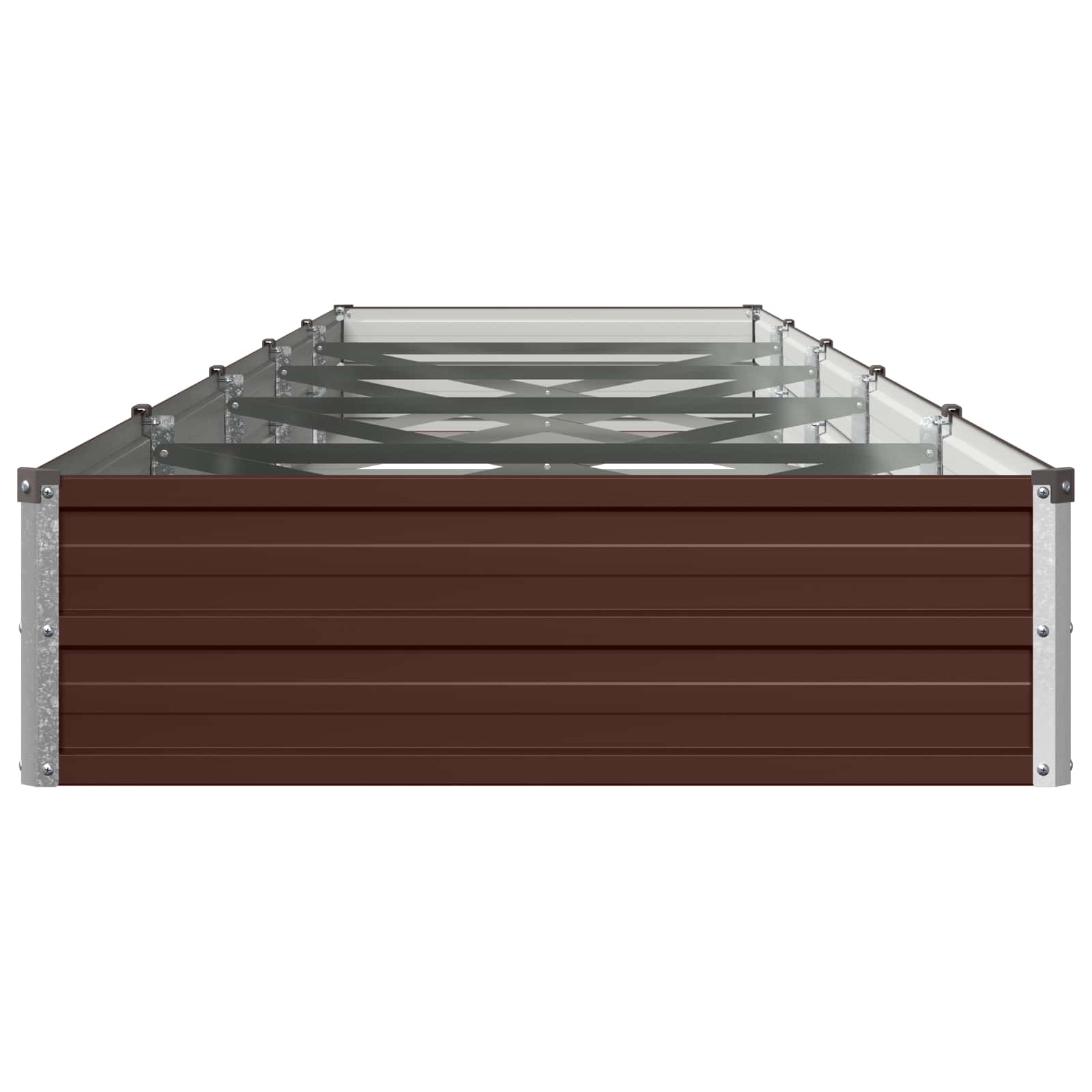 Υψωμένο Κρεβάτι Κήπου Καφέ 400 x 80 x 24 εκ.