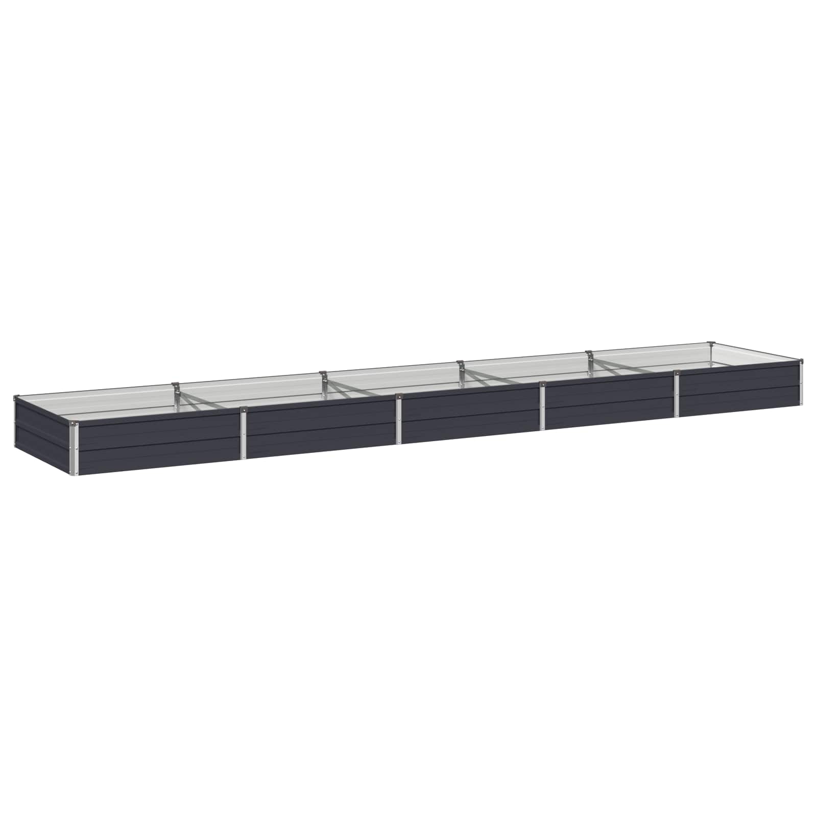 Υψωμένο Κρεβάτι Κήπου Ανθρακί 400 x 80 x 24 εκ. - Pakobazaar