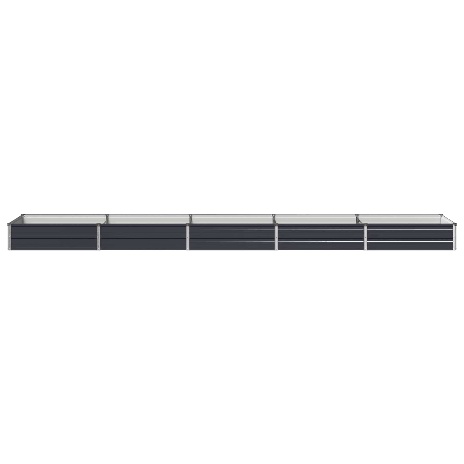 Υψωμένο Κρεβάτι Κήπου Ανθρακί 400 x 80 x 24 εκ. - Pakobazaar