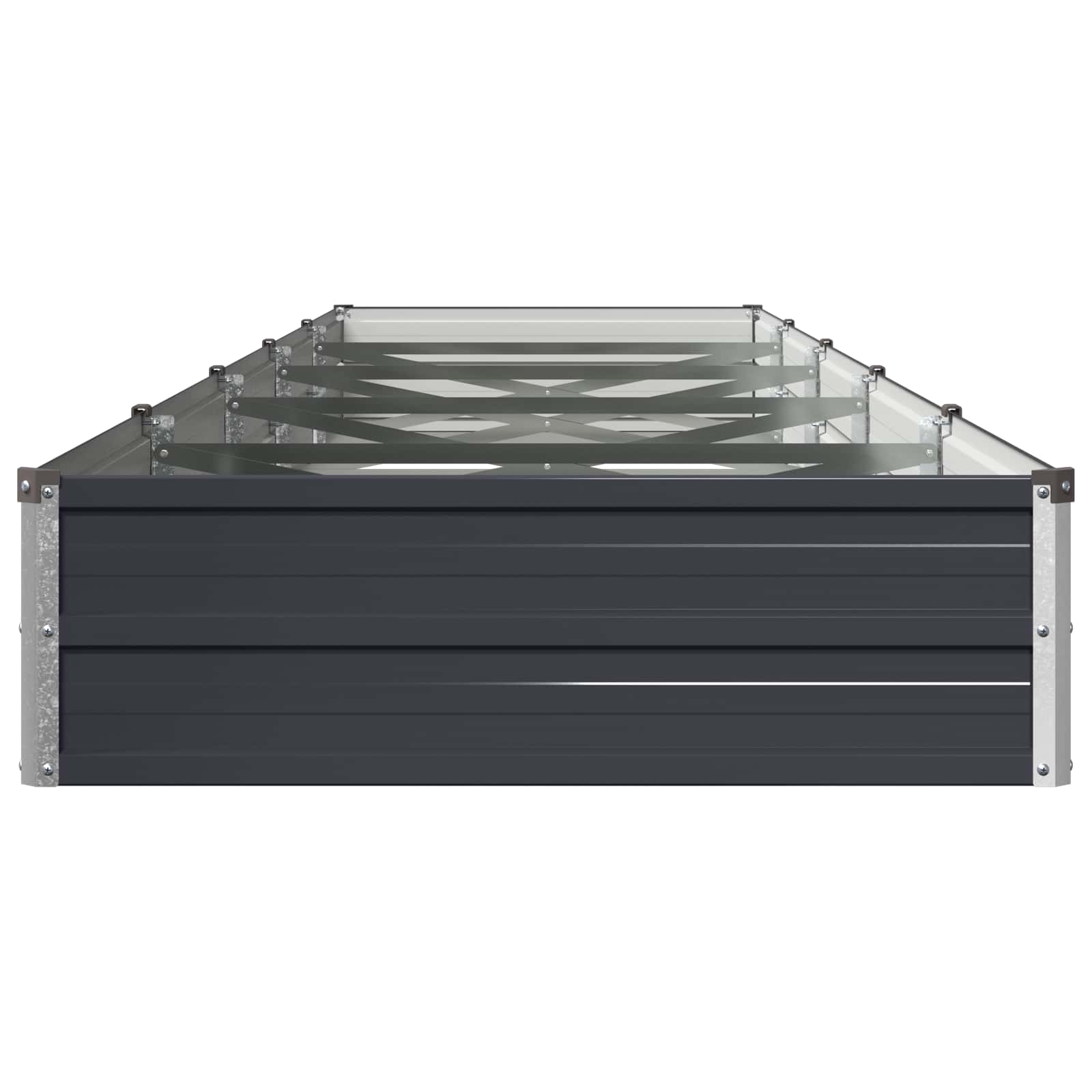 Υψωμένο Κρεβάτι Κήπου Ανθρακί 400 x 80 x 24 εκ. - Pakobazaar