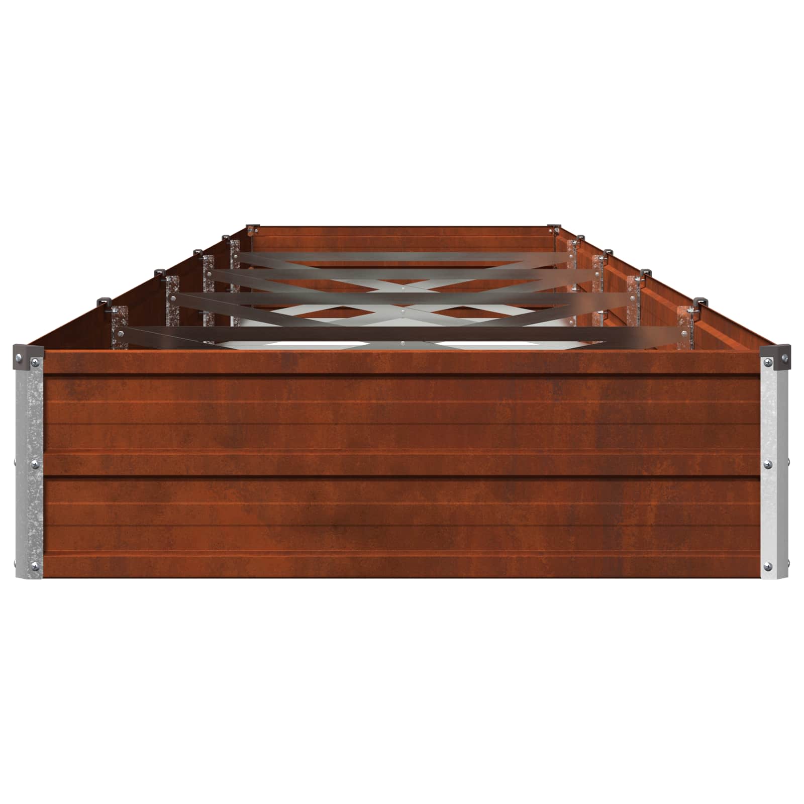 Υψωμένο Κρεβάτι Κήπου Σκ rusty 400 x 80 x 24 εκ. κοντόν
