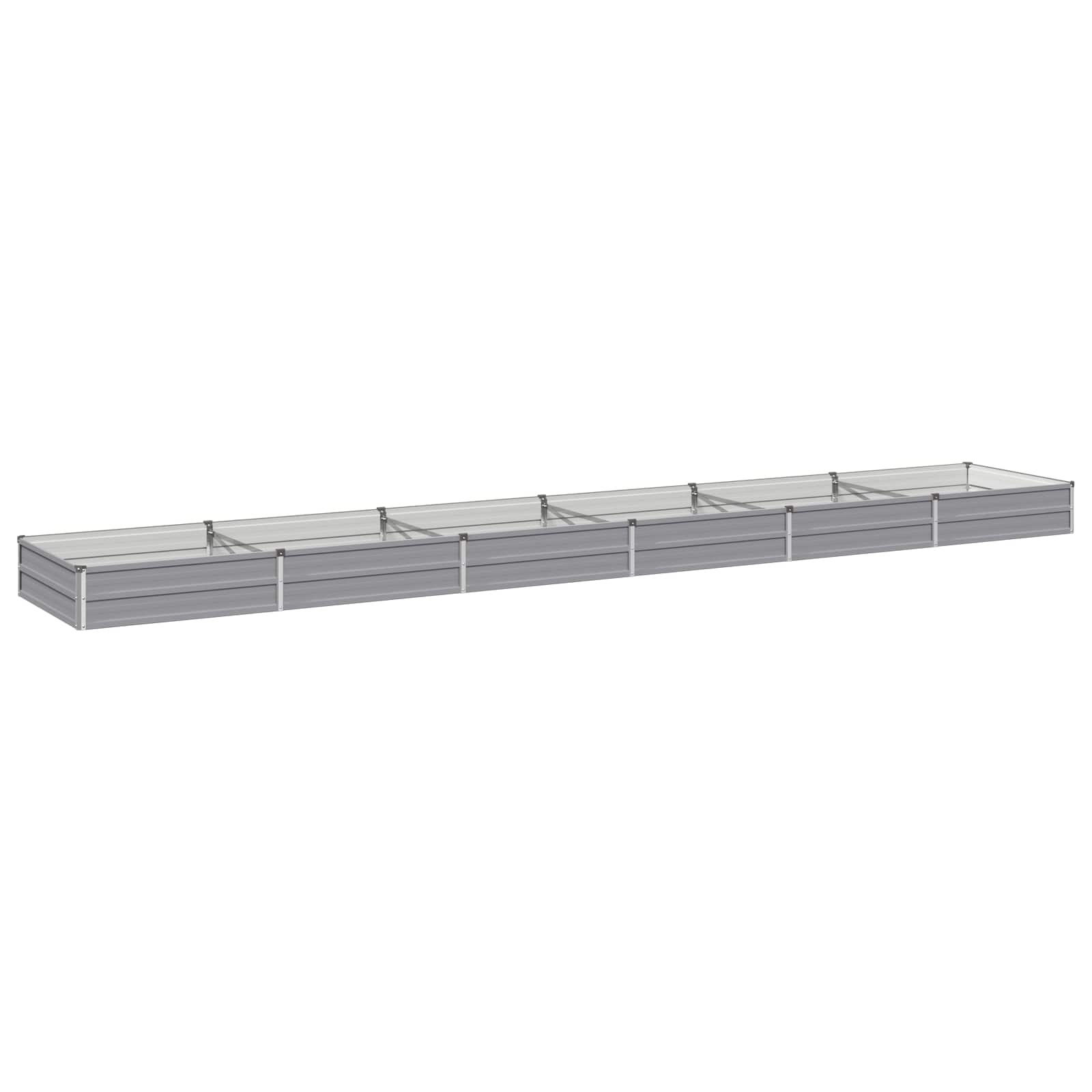 Υψωμένο Κρεβάτι Κήπου Γκρι 480 x 80 x 24 εκ. - Pakobazaar
