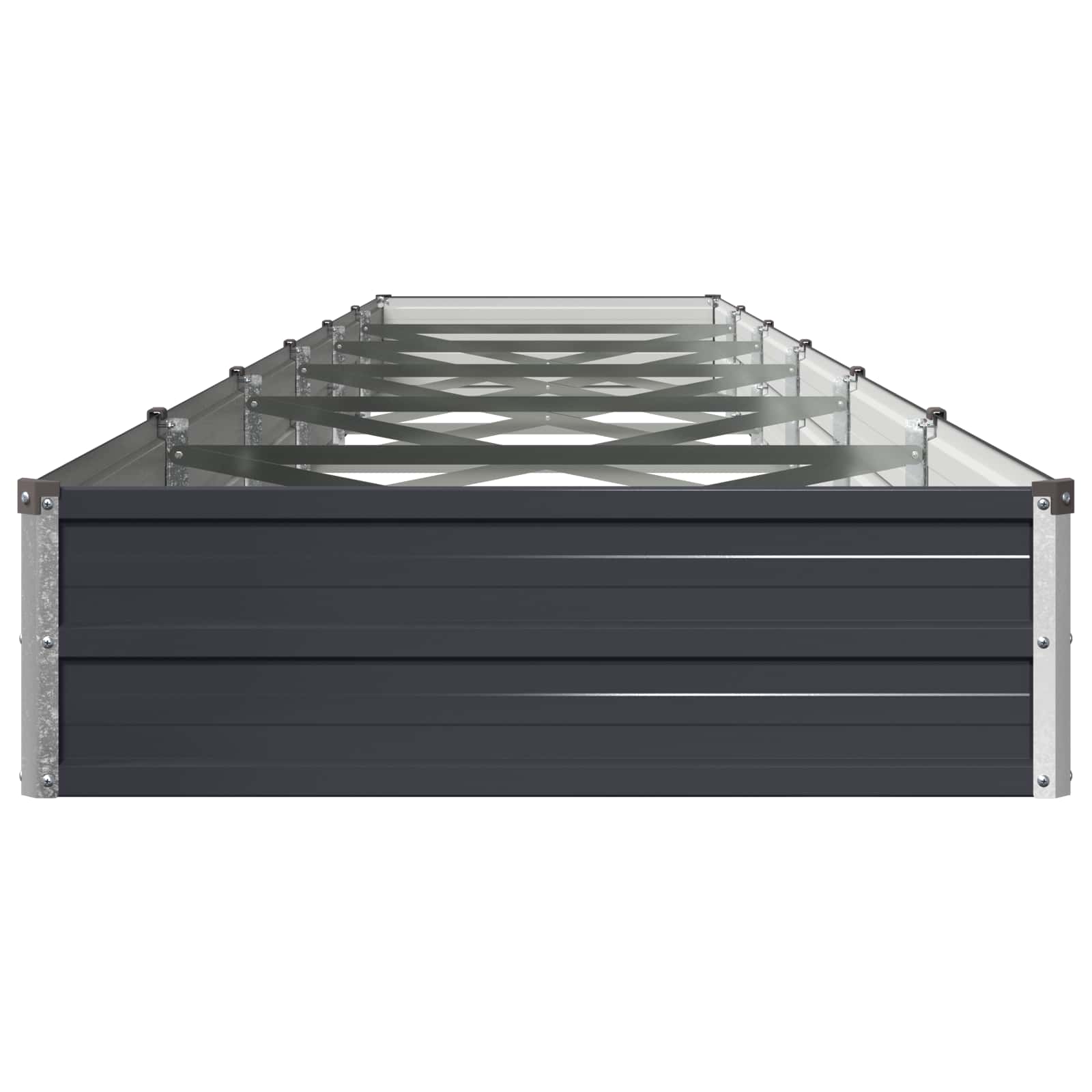 Υψωμένο Κρεβάτι Κήπου Ανθρακί 480 x 80 x 24 εκ.