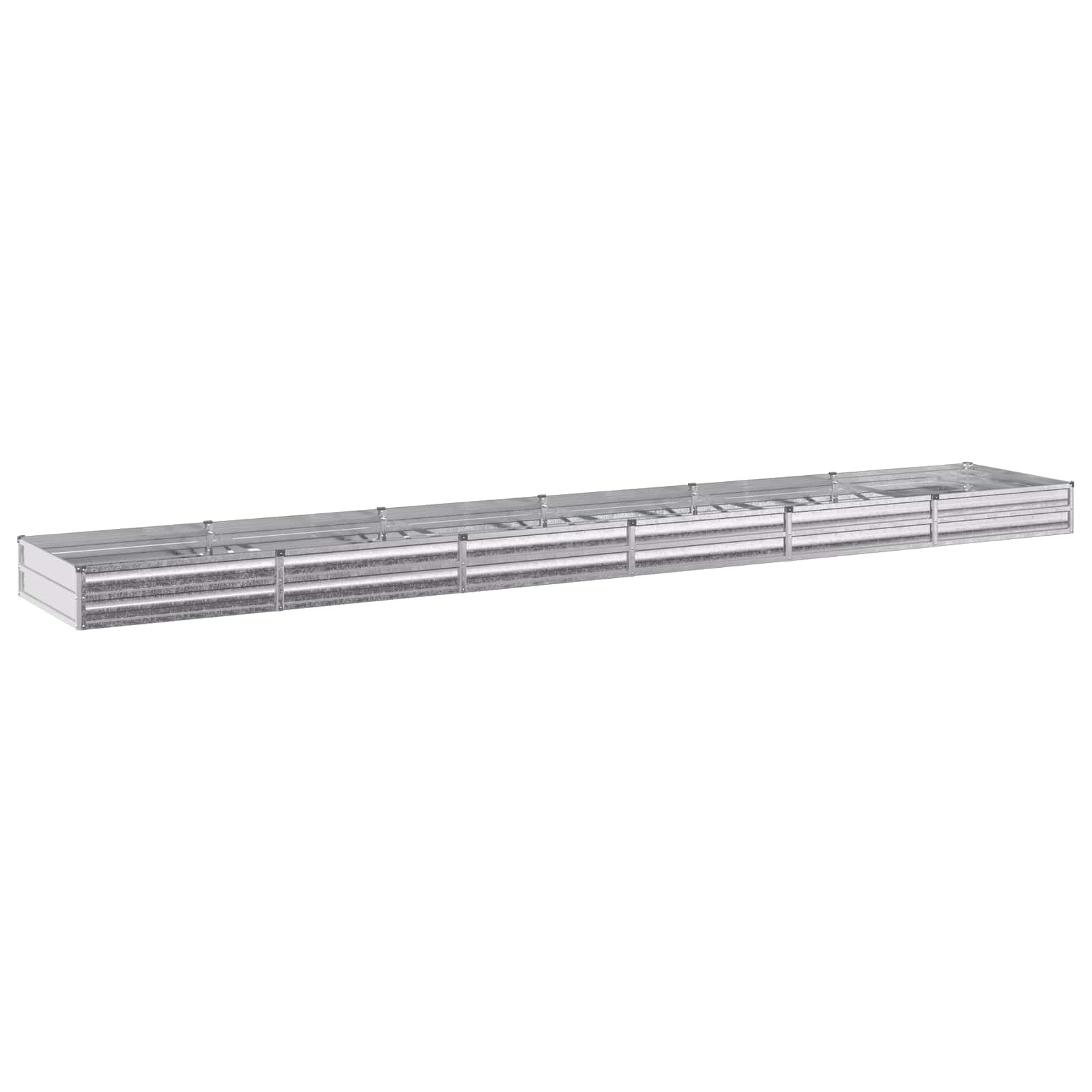 Υψωμένο Κρεβάτι Κήπου Ασημί 480 x 80 x 24 εκ. γαλβανισμένο - Pakobazaar