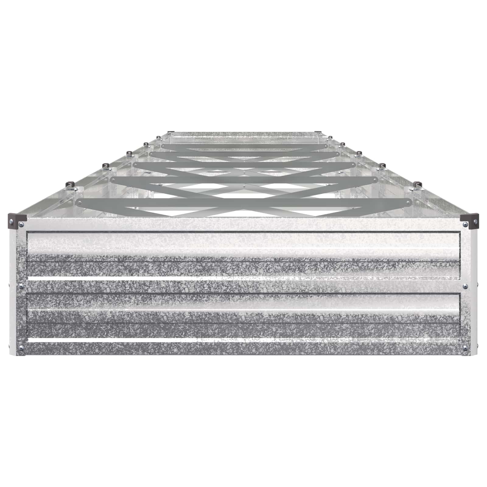 Υψωμένο Κρεβάτι Κήπου Ασημί 480 x 80 x 24 εκ. γαλβανισμένο - Pakobazaar