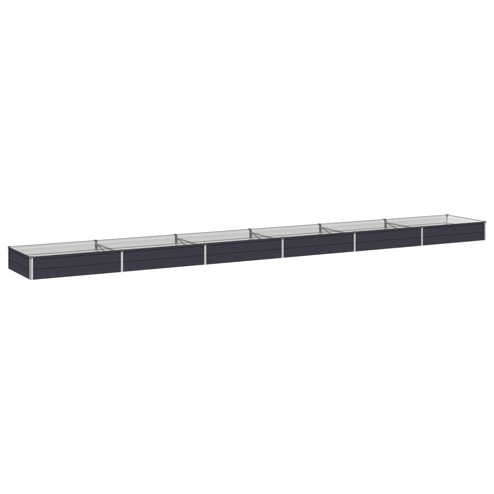 Υψωμένο Κρεβάτι Κήπου Ανθρακί 600 x 80 x 24 εκ. - Pakobazaar