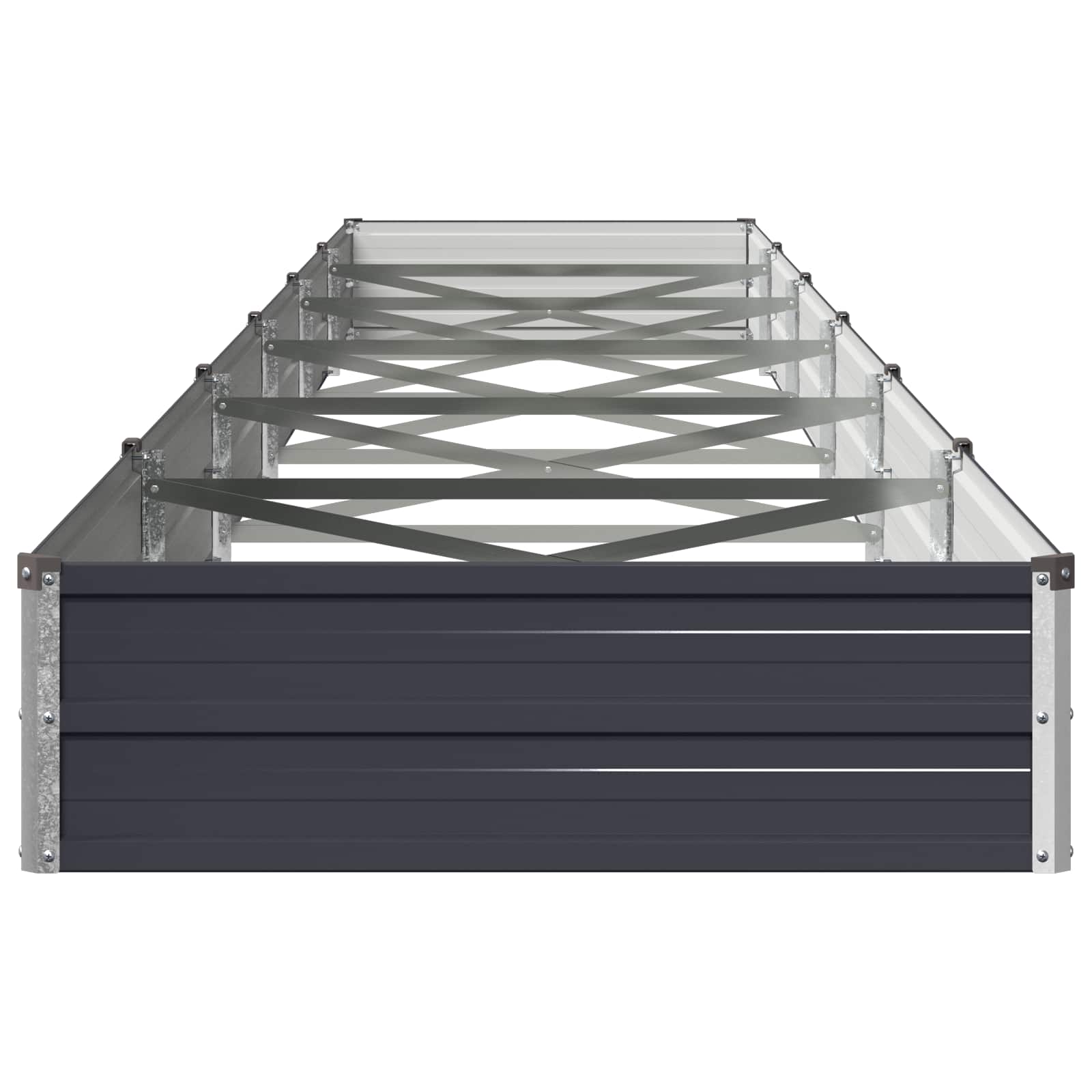 Υψωμένο Κρεβάτι Κήπου Ανθρακί 600 x 80 x 24 εκ. - Pakobazaar