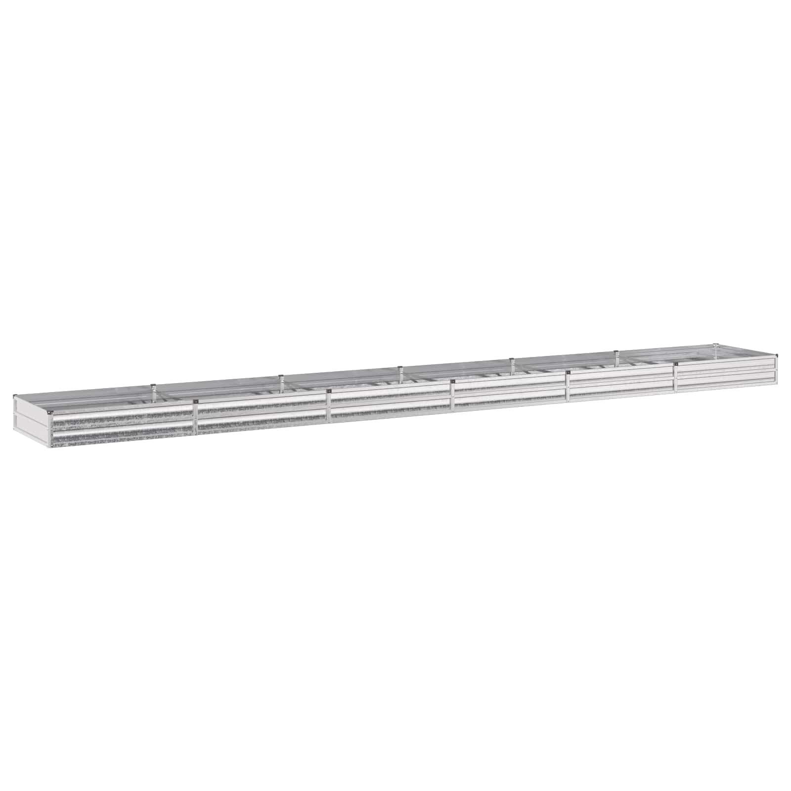 Υψωμένο Κρεβάτι Κήπου Ασημί 600 x 80 x 24 εκ. γαλβανισμένο