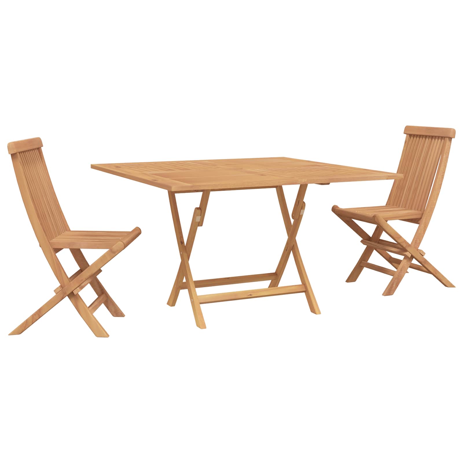 Σετ Μπιστρό Κήπου 3 pcs Καφέ Συμπαγές ξύλο teak - Pakobazaar