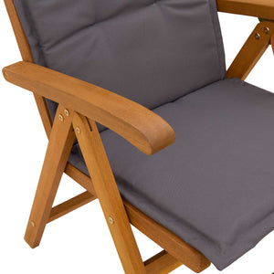 Σετ τραπεζαρίας κήπου 7 τεμαχίων Φυσικό Στερεό Ξύλο Ακακίας - Pakobazaar