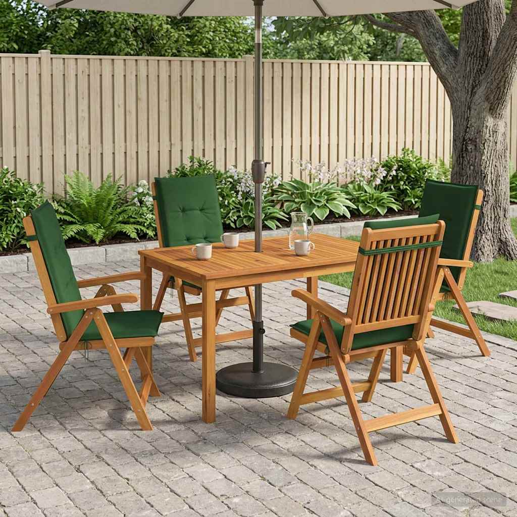 5-Piece Garden Dining Set Φυσικό Στερεό Ξύλο Ακακίας