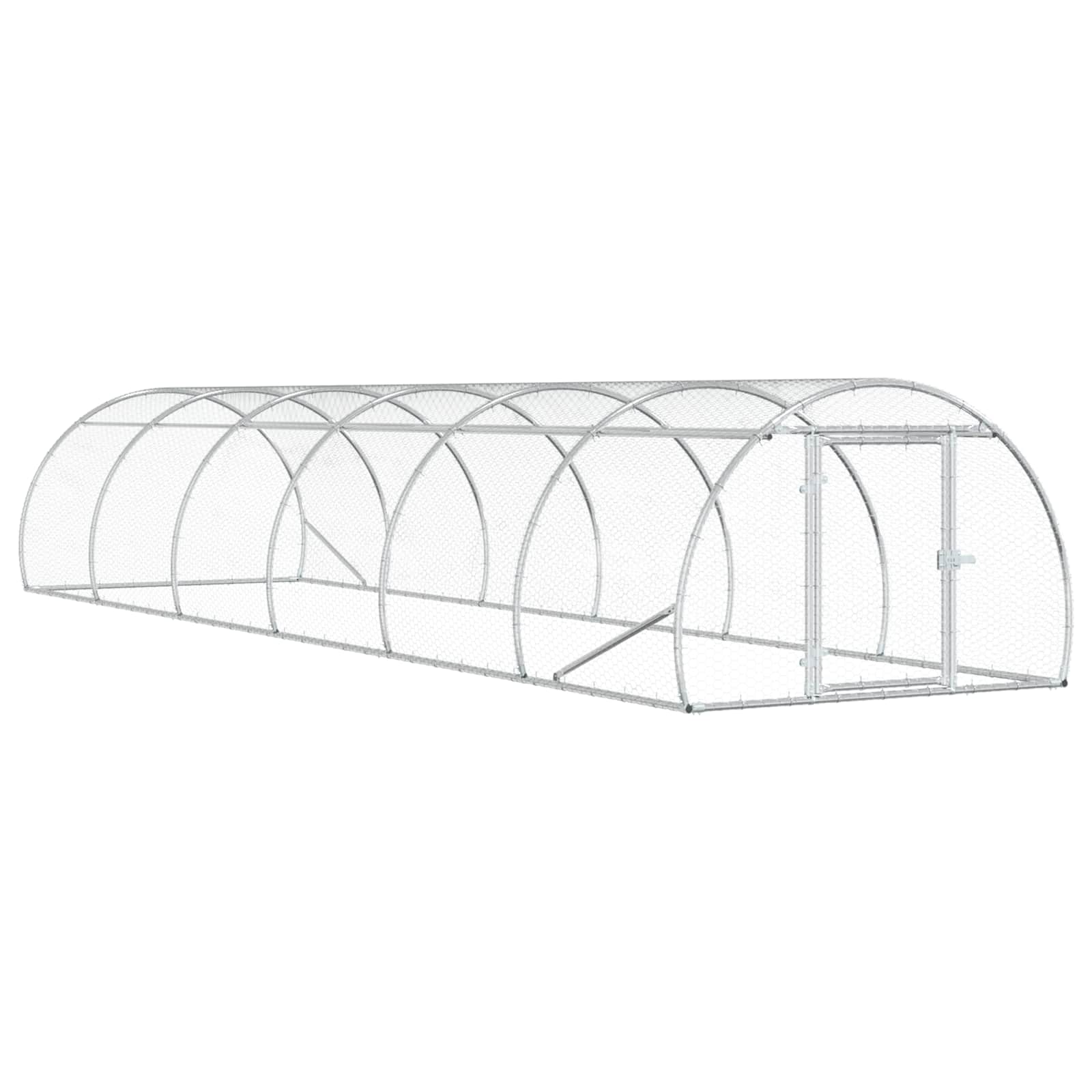 Κοτέτσι Ασημί 600 x 150 x 100 εκ. Γαλβανισμένος Χάλυβας