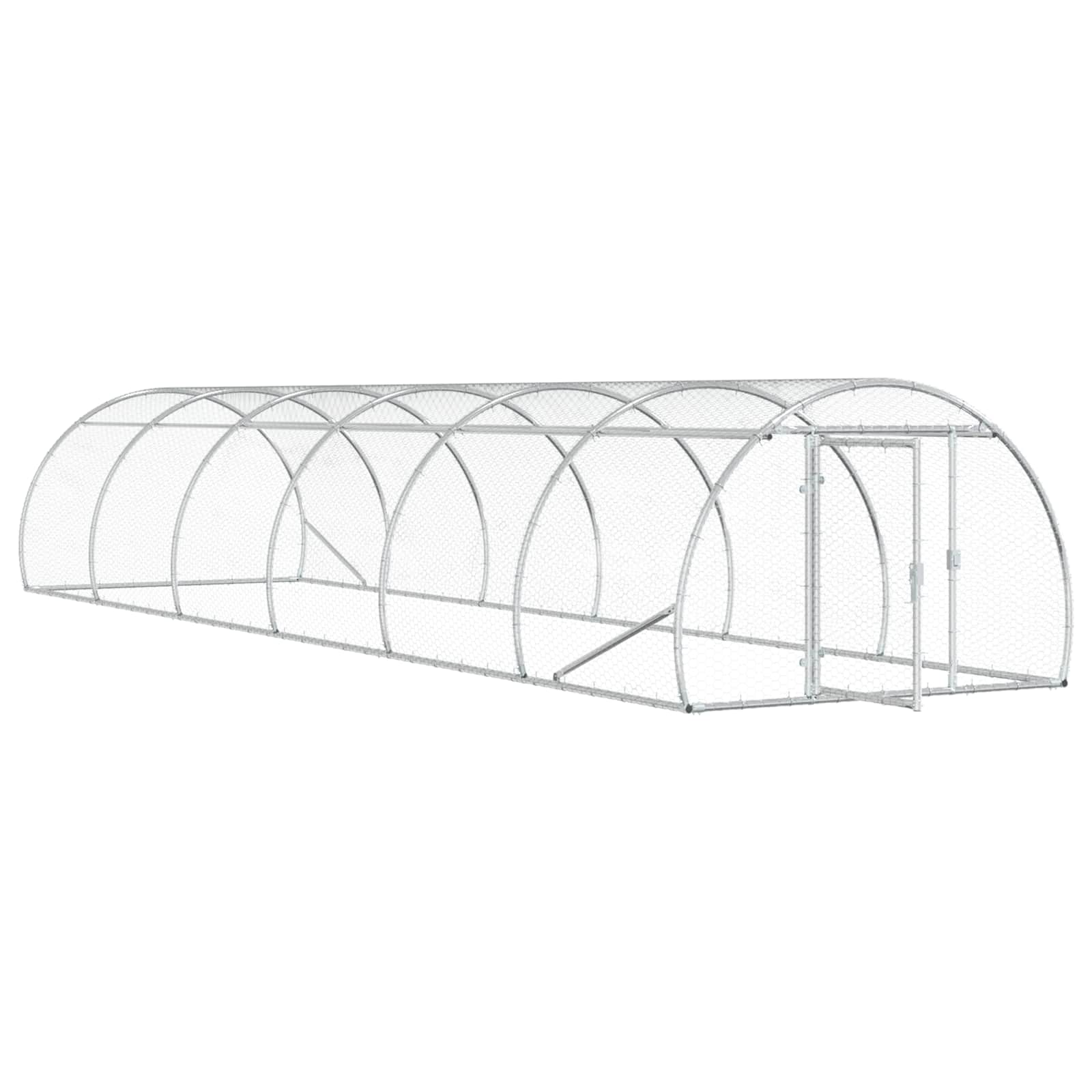 Κοτέτσι Ασημί 600 x 150 x 100 εκ. Γαλβανισμένος Χάλυβας