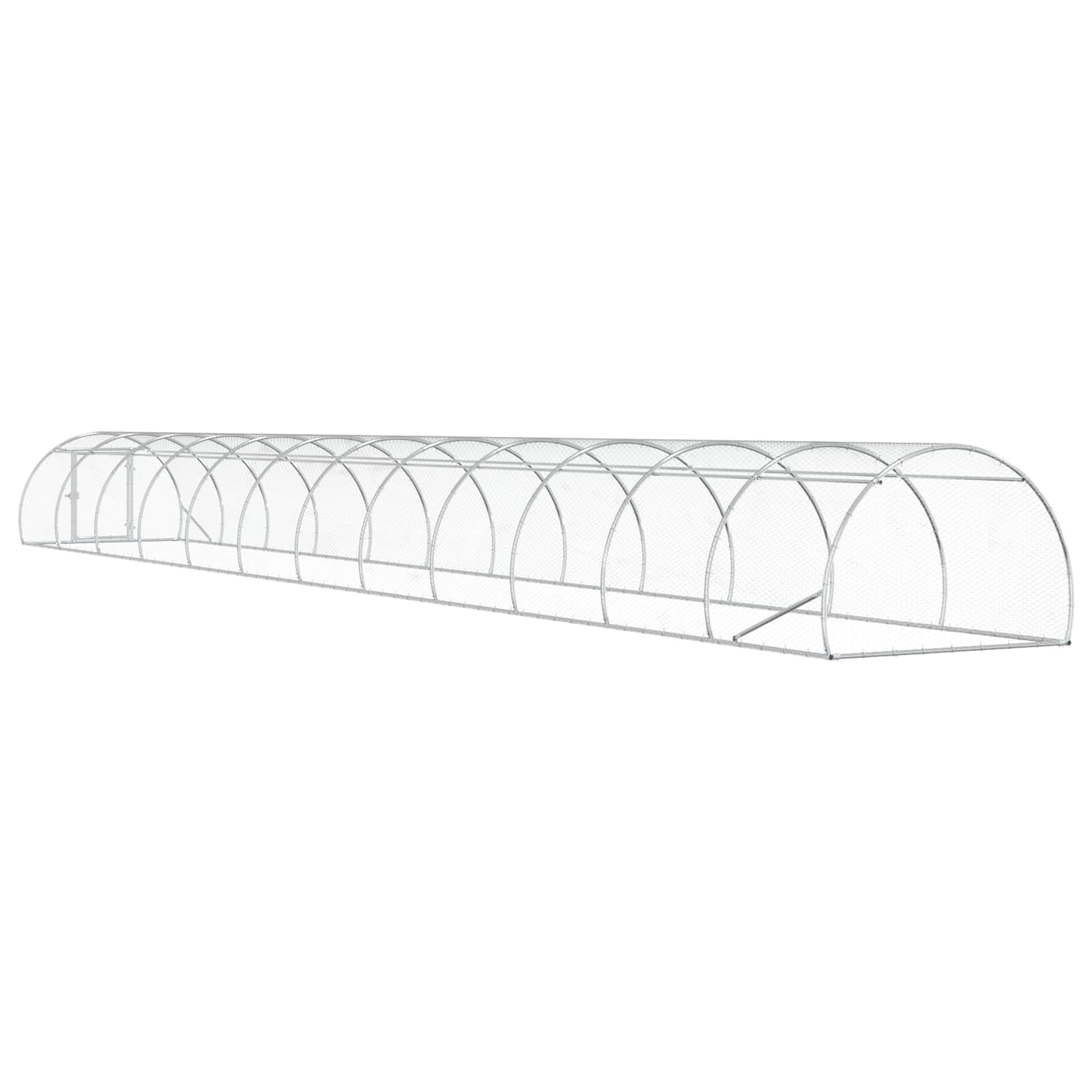 Κοτέτσι Ασημί 1200 x 150 x 100 εκ. Γαλβανισμένος Χάλυβας
