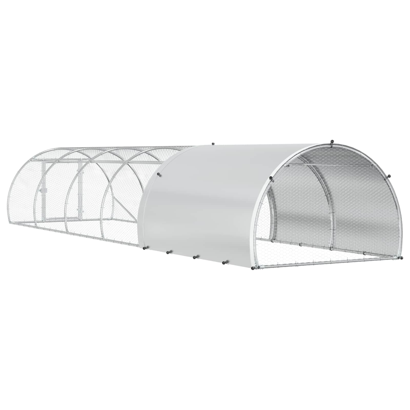 Κοτέτσι Ασημί 600 x 150 x 100 εκ. Γαλβανισμένος Χάλυβας
