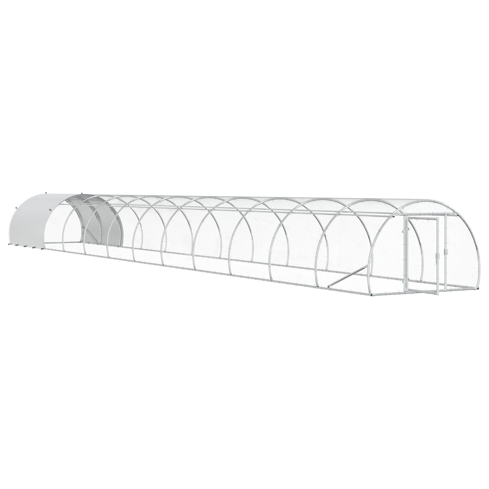 Κοτέτσι Ασημί 1200 x 150 x 100 εκ. Γαλβανισμένος Χάλυβας