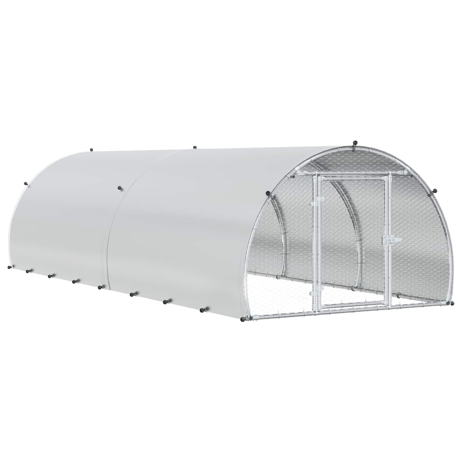 Κοτέτσι Ασημί 400 x 150 x 100 εκ. Γαλβανισμένος Χάλυβας - Pakobazaar