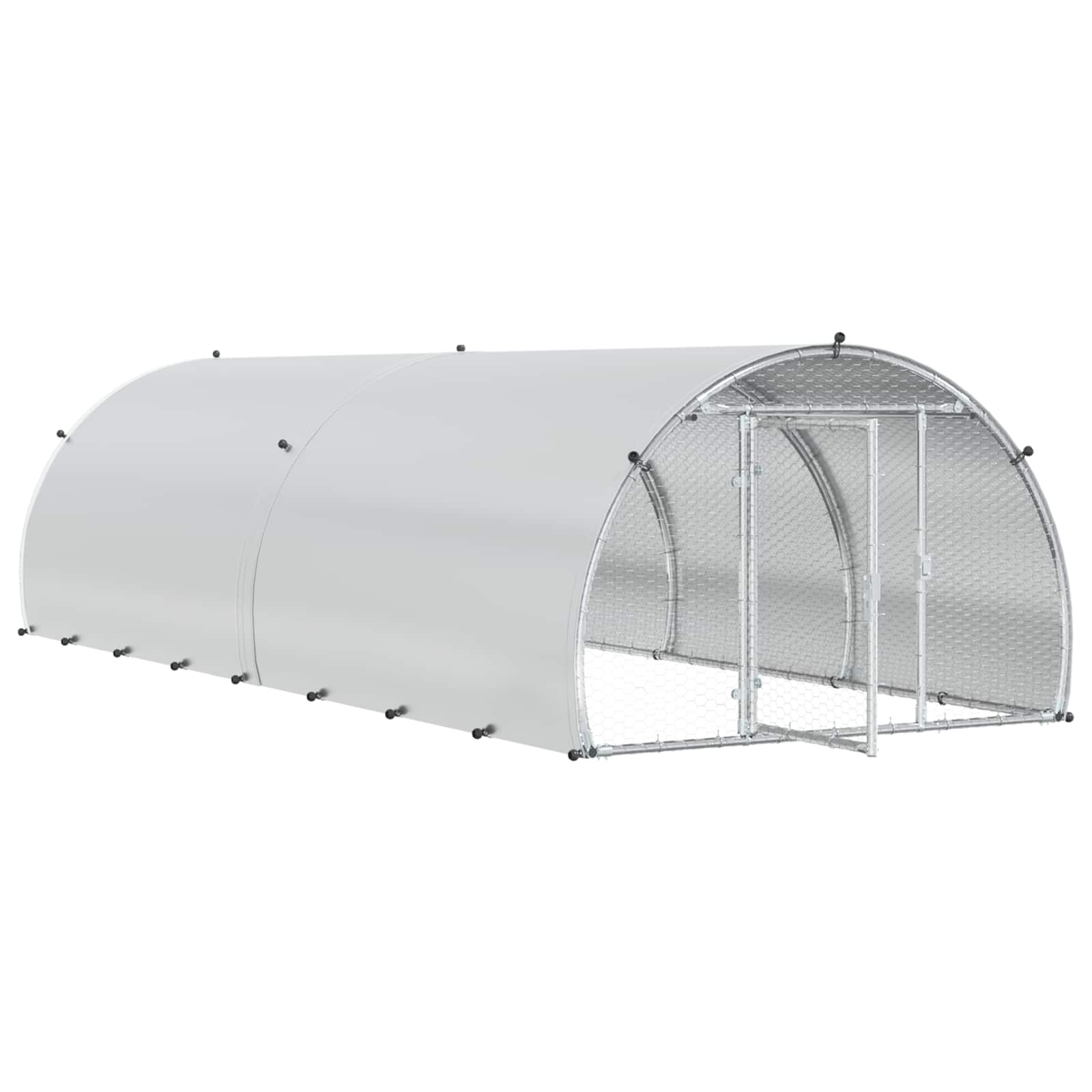 Κοτέτσι Ασημί 400 x 150 x 100 εκ. Γαλβανισμένος Χάλυβας - Pakobazaar
