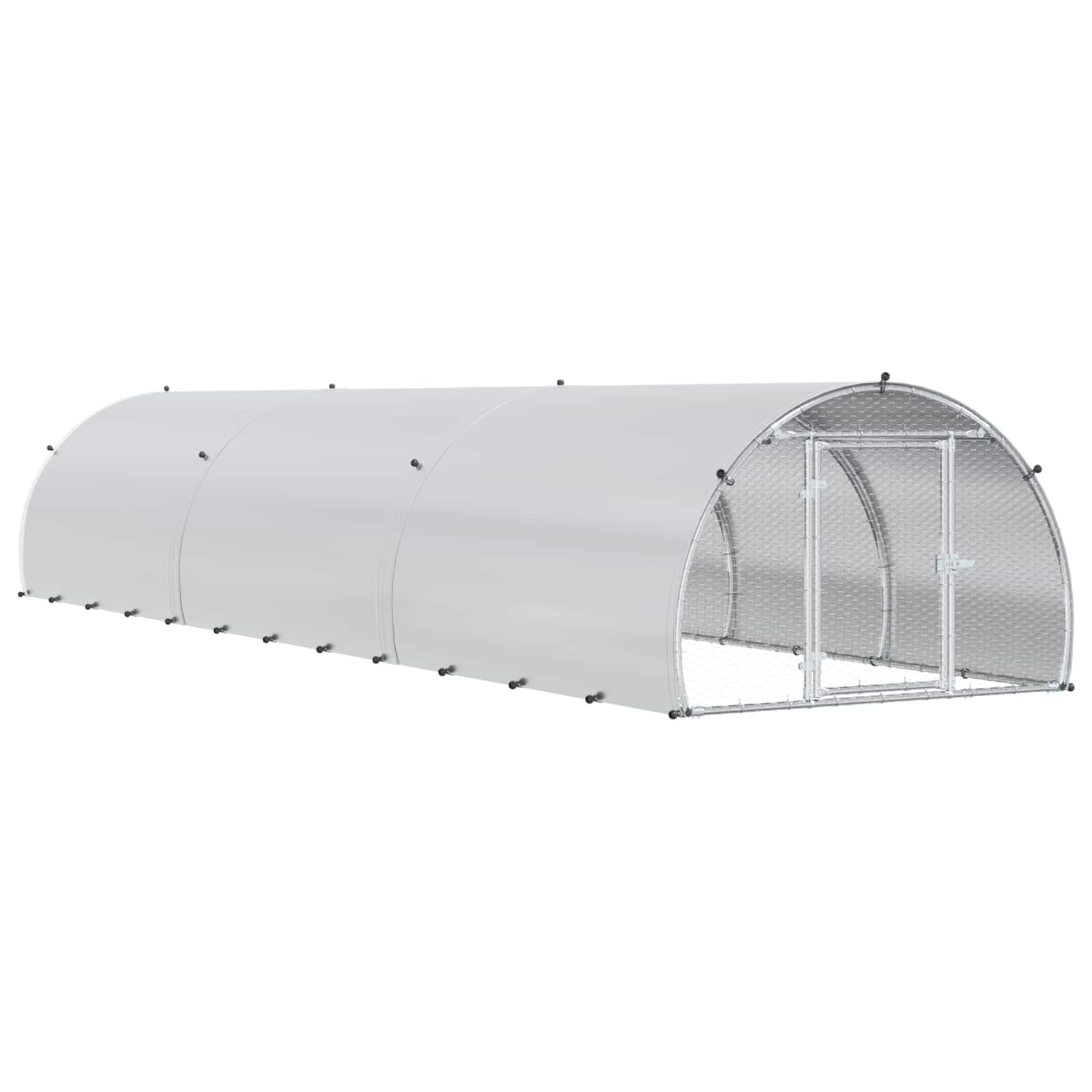 Κοτέτσι Ασημί 600 x 150 x 100 εκ. Γαλβανισμένος Χάλυβας