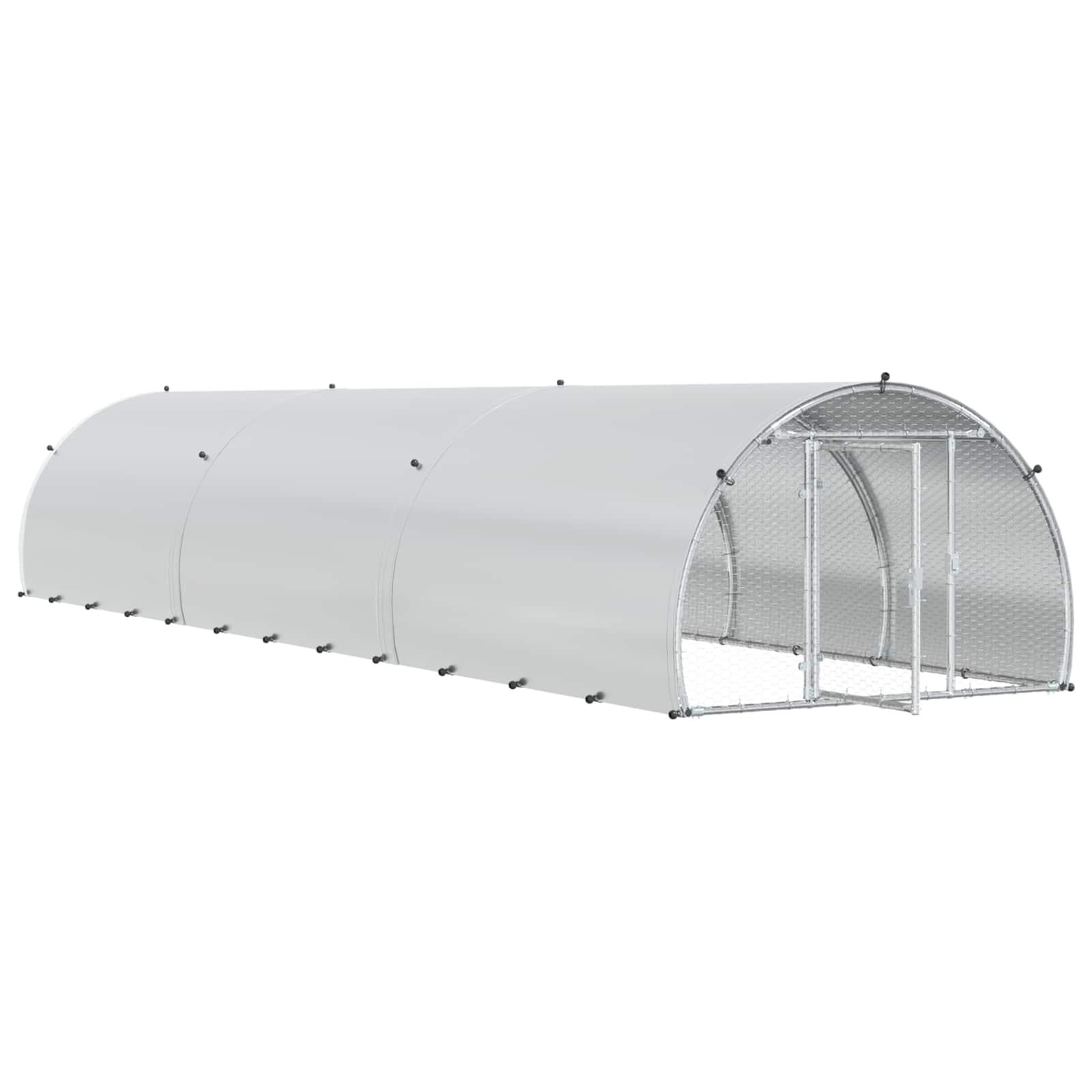 Κοτέτσι Ασημί 600 x 150 x 100 εκ. Γαλβανισμένος Χάλυβας