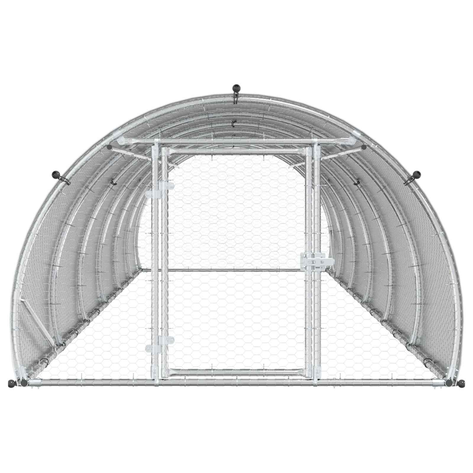 Κοτέτσι Ασημί 600 x 150 x 100 εκ. Γαλβανισμένος Χάλυβας
