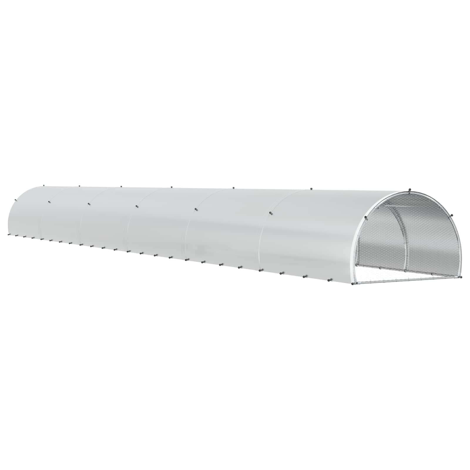 Κοτέτσι Ασημί 1200 x 150 x 100 εκ. Γαλβανισμένος Χάλυβας