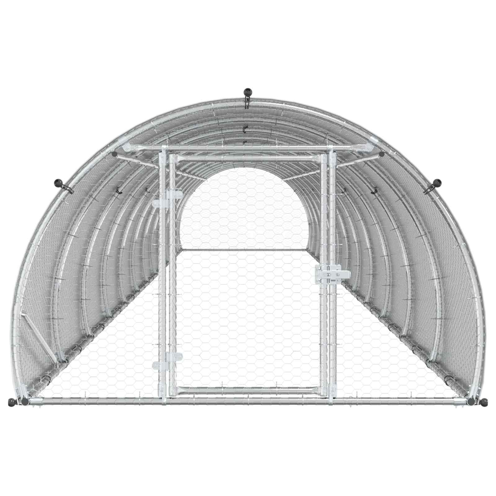 Κοτέτσι Ασημί 1200 x 150 x 100 εκ. Γαλβανισμένος Χάλυβας
