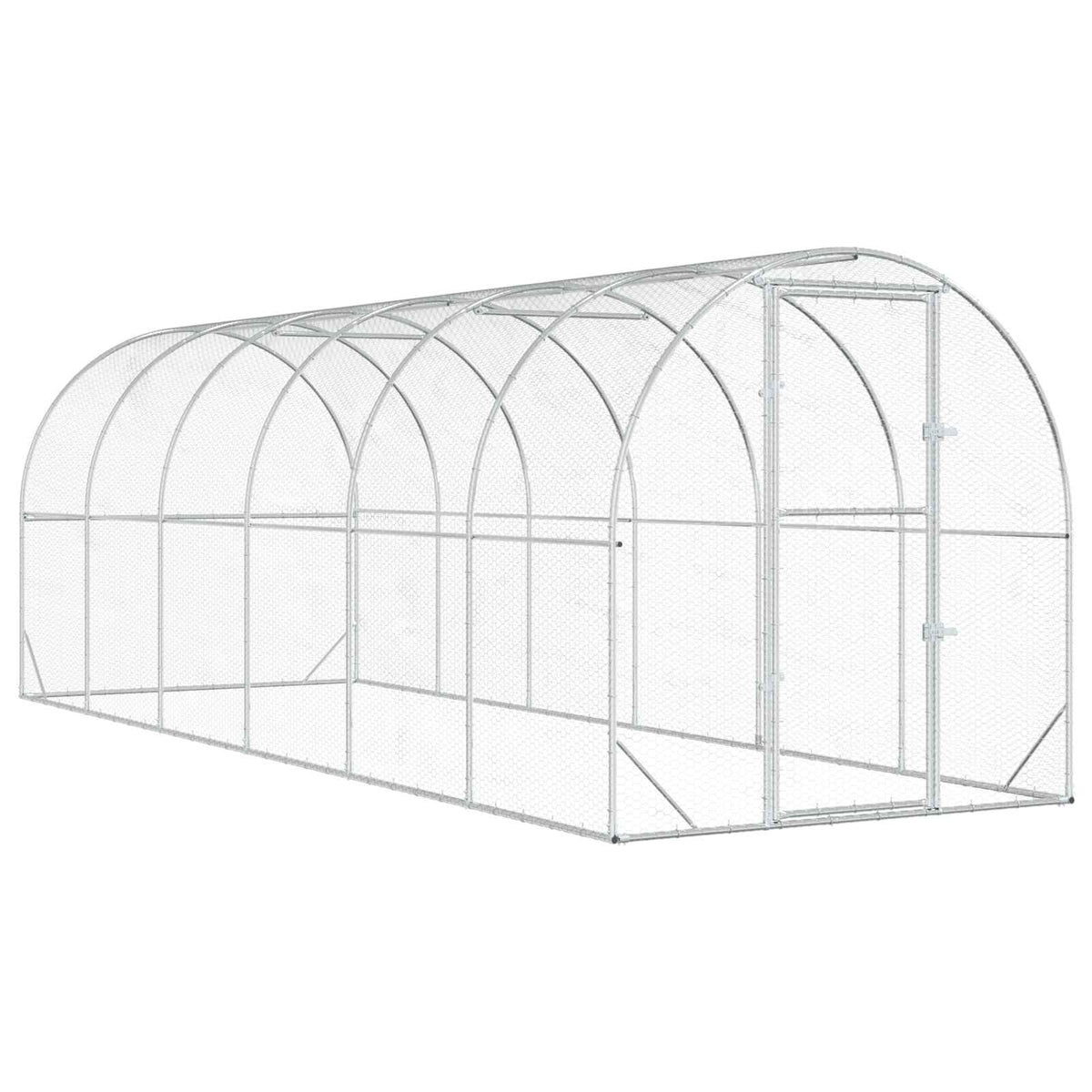 Κοτέτσι Ασημί 600 x 200 x 200 εκ. Γαλβανισμένος Χάλυβας - Pakobazaar