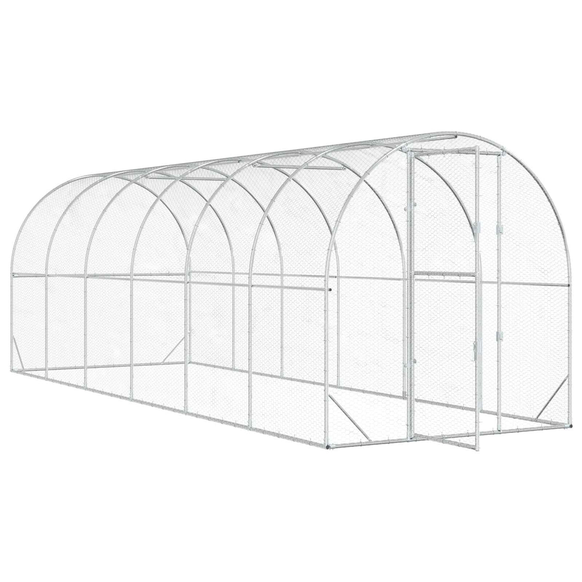 Κοτέτσι Ασημί 600 x 200 x 200 εκ. Γαλβανισμένος Χάλυβας - Pakobazaar