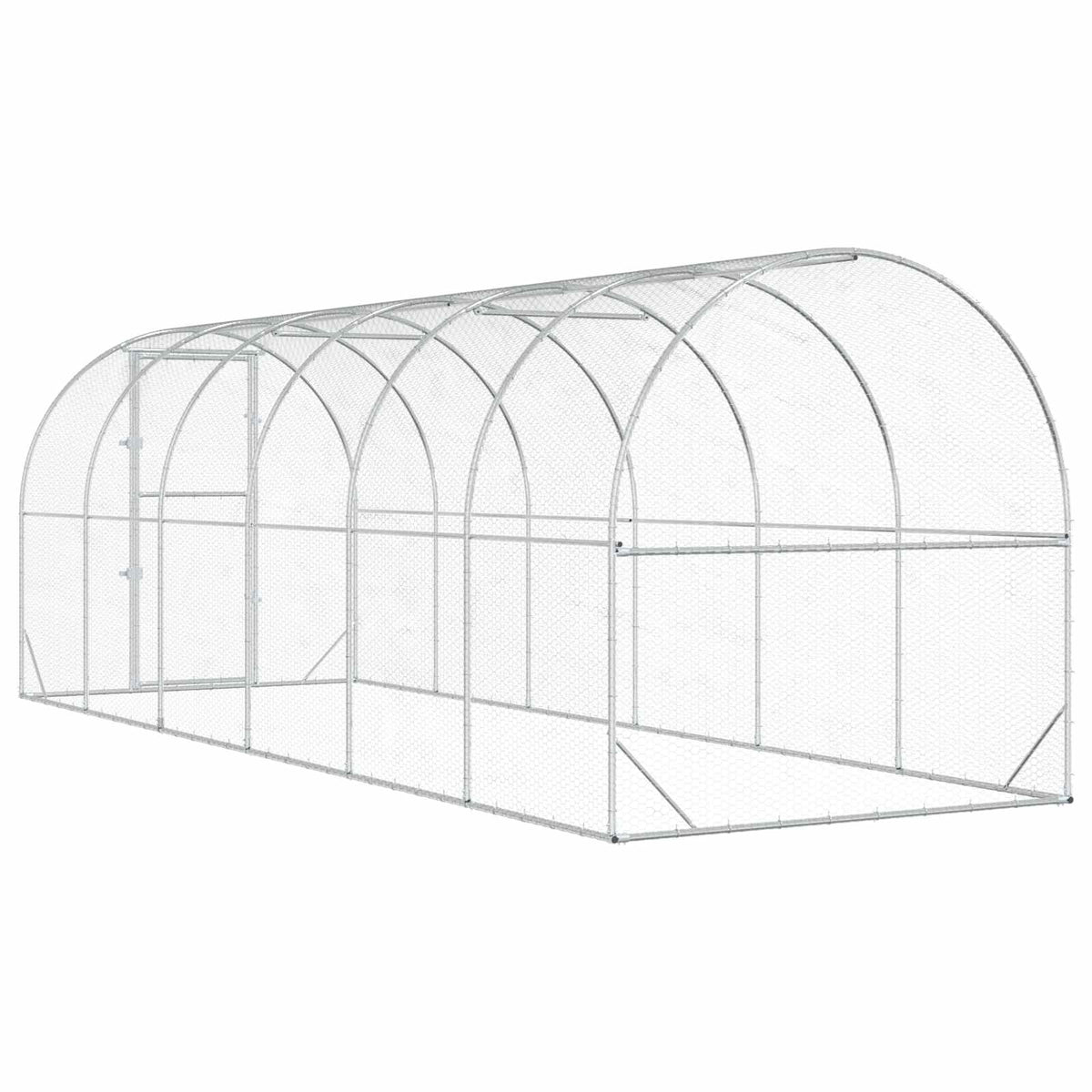 Κοτέτσι Ασημί 600 x 200 x 200 εκ. Γαλβανισμένος Χάλυβας - Pakobazaar