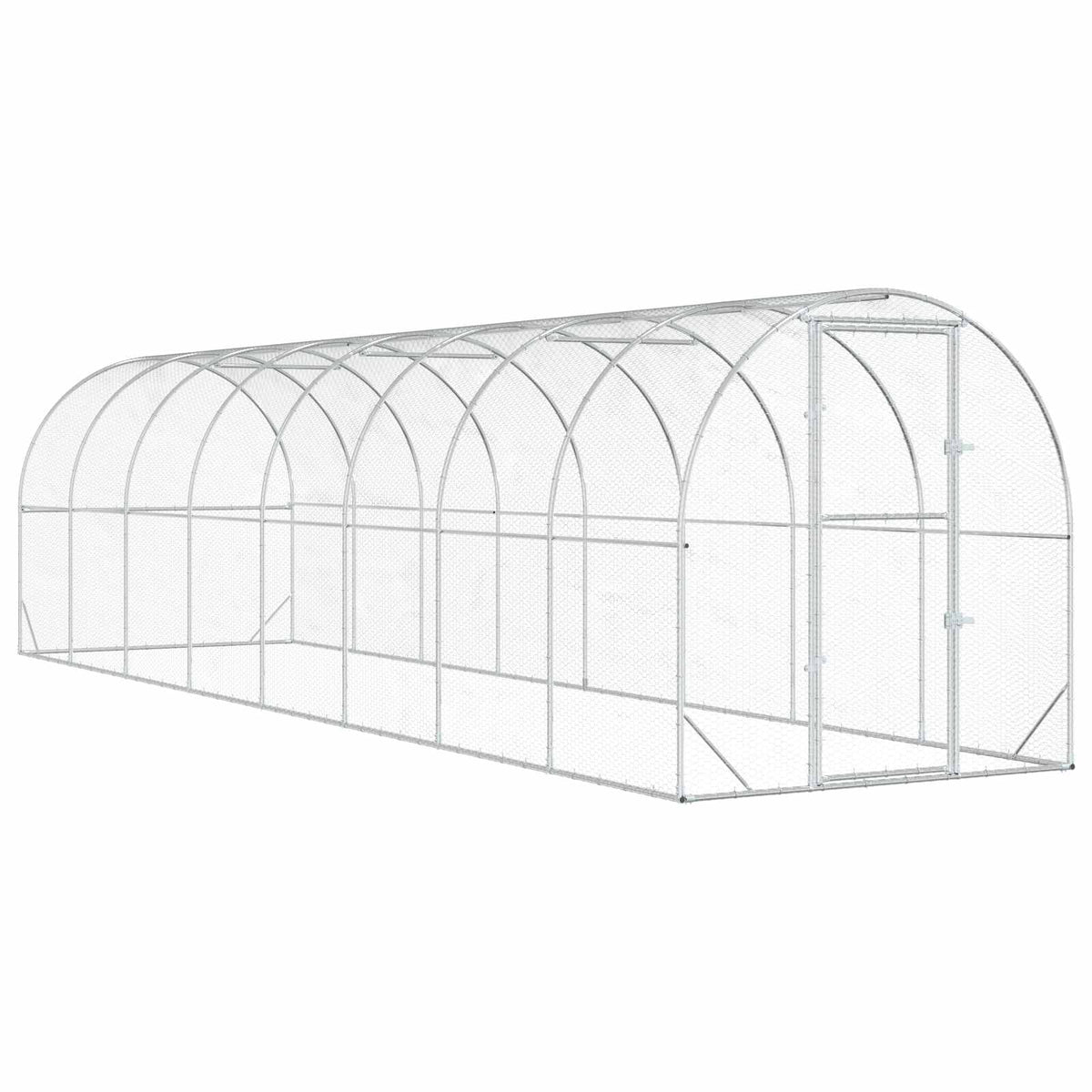 Κοτέτσι Ασημί 800 x 200 x 200 εκ. Γαλβανισμένος Χάλυβας - Pakobazaar