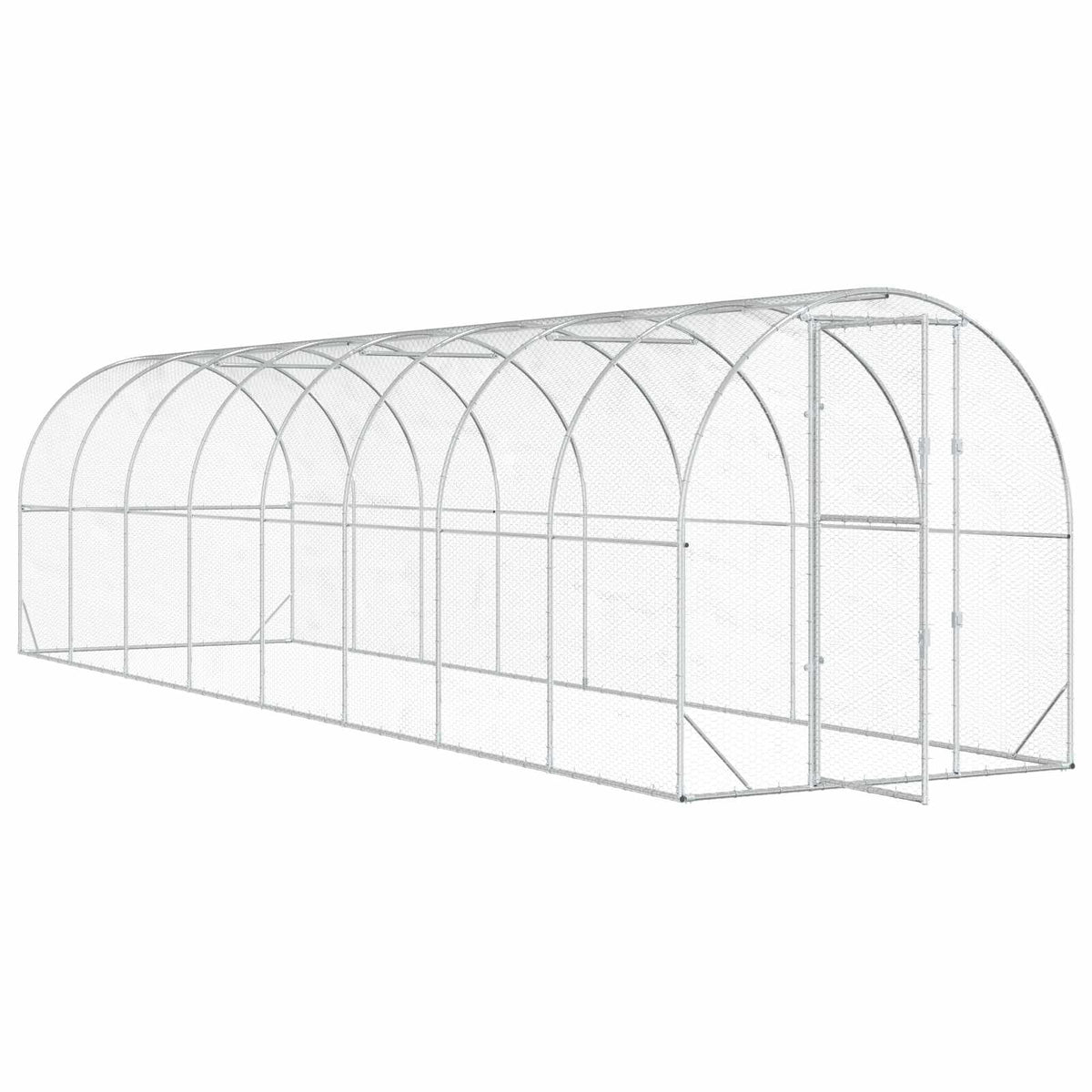 Κοτέτσι Ασημί 800 x 200 x 200 εκ. Γαλβανισμένος Χάλυβας - Pakobazaar