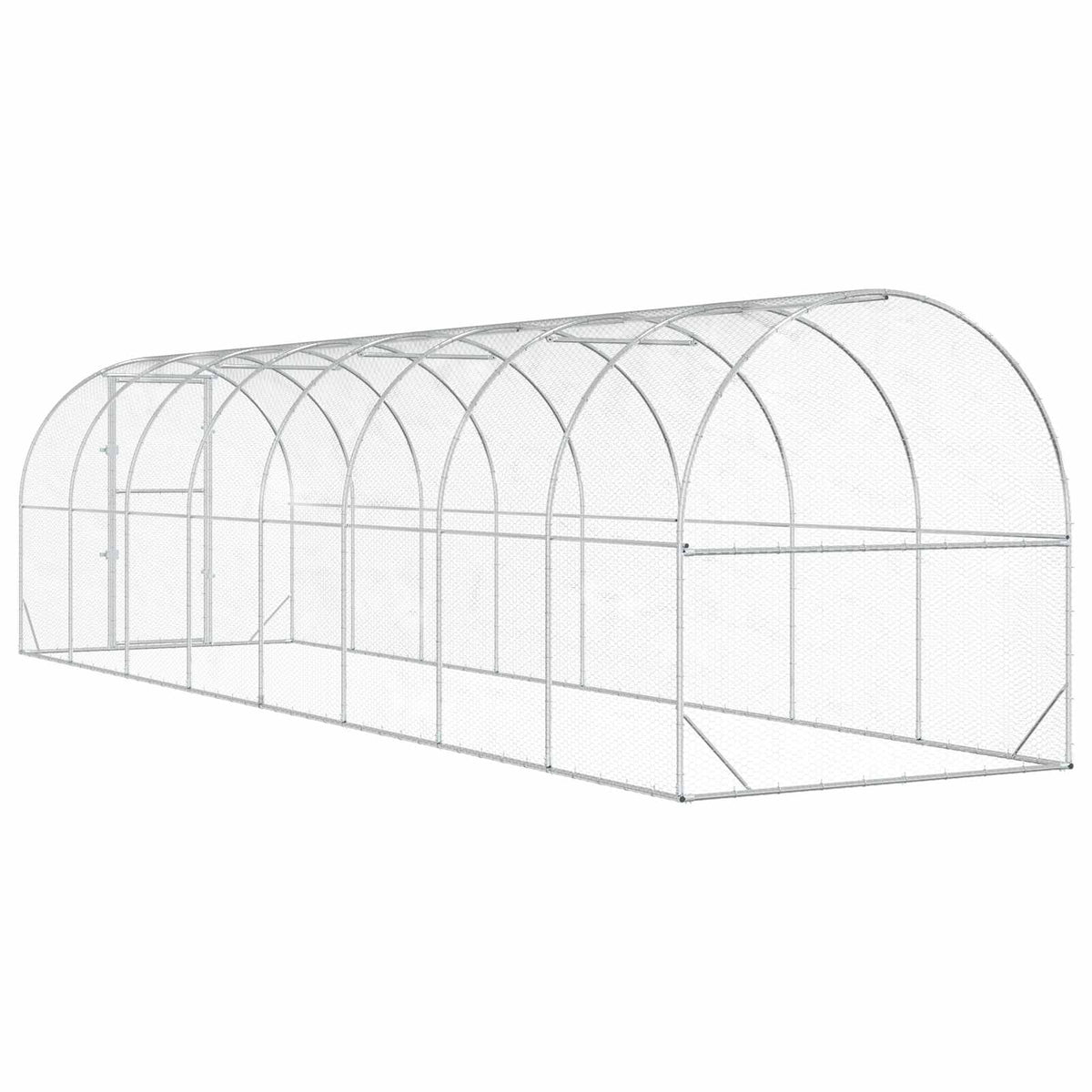 Κοτέτσι Ασημί 800 x 200 x 200 εκ. Γαλβανισμένος Χάλυβας - Pakobazaar