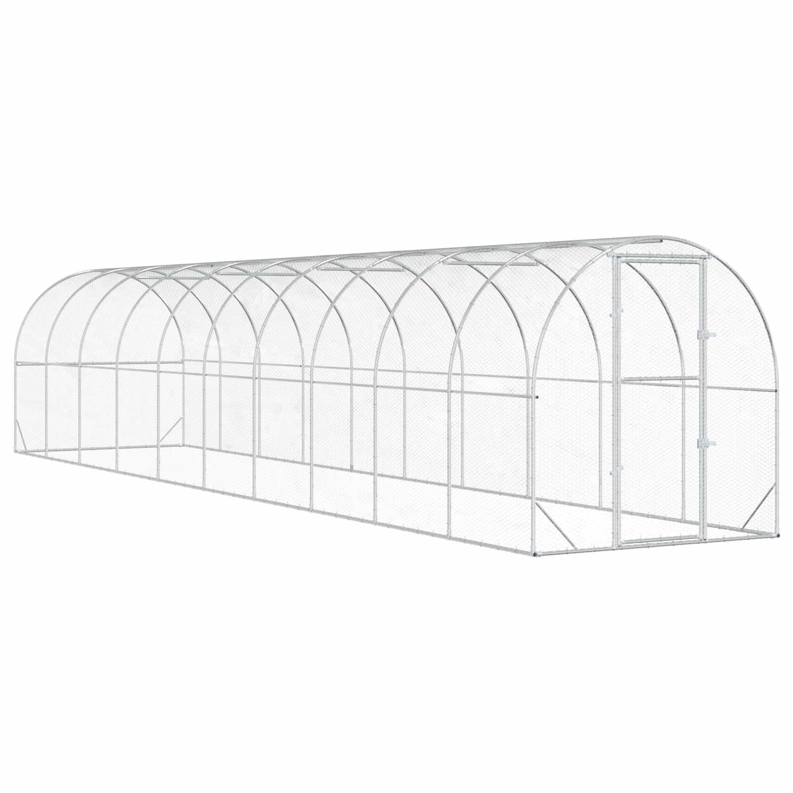 Κοτέτσι Ασημί 1000 x 200 x 200 εκ. Γαλβανισμένος Χάλυβας