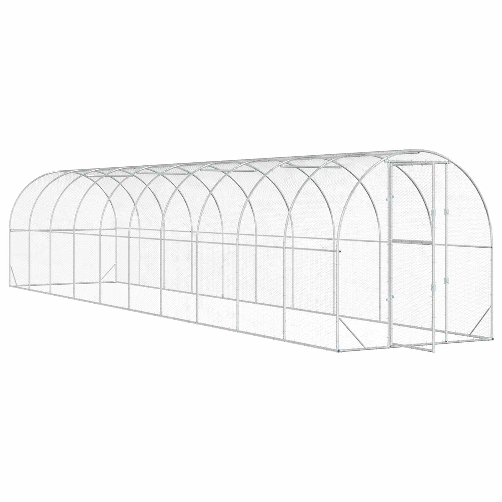 Κοτέτσι Ασημί 1000 x 200 x 200 εκ. Γαλβανισμένος Χάλυβας